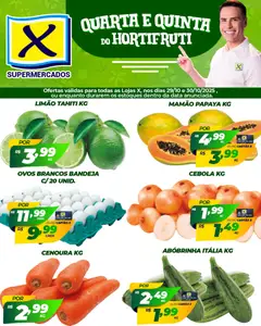Pré-Visualização do folheto "Ofertas Hortifruti" da loja X Supermercados válido a partir de 29/10/2025