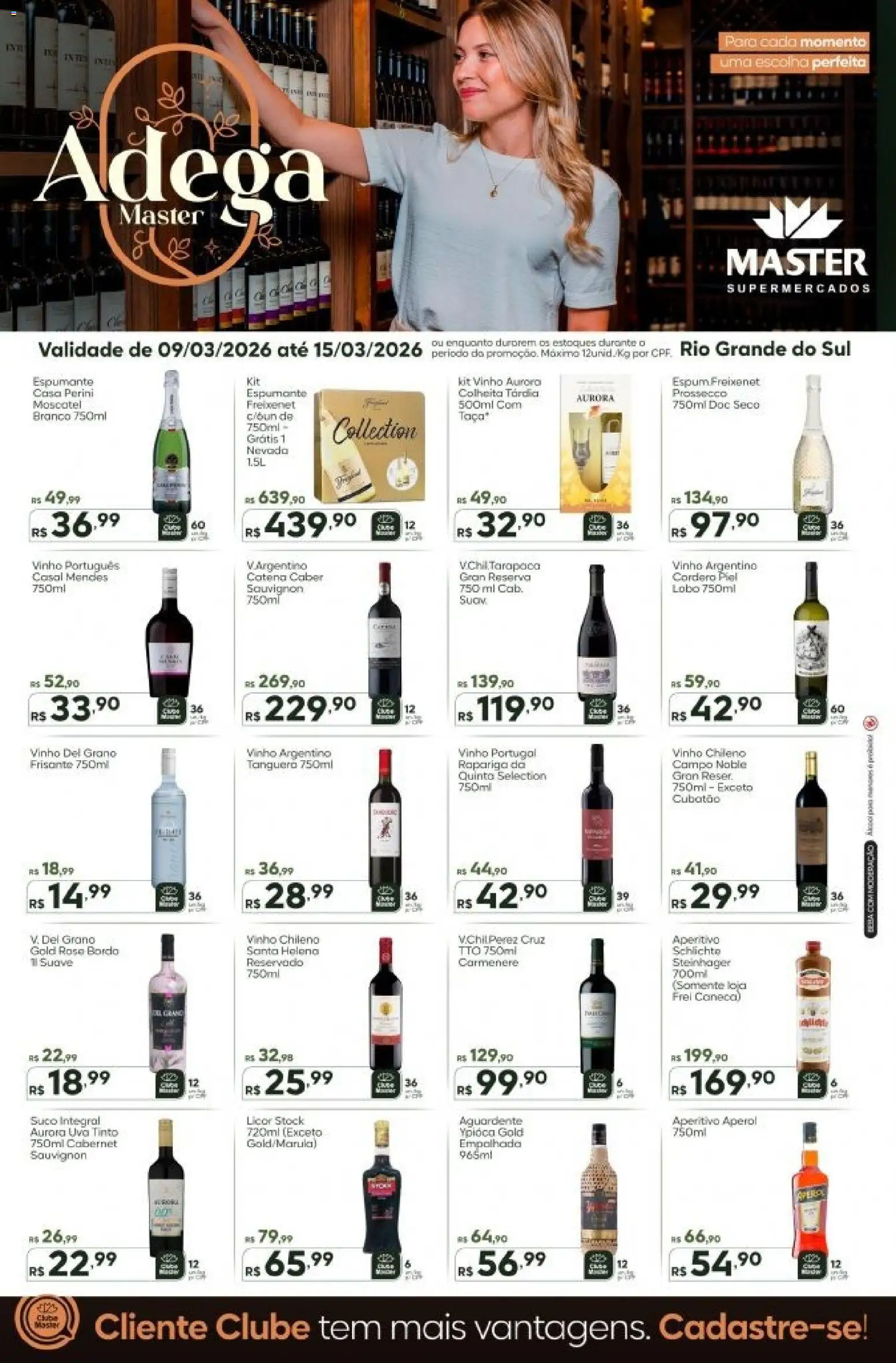 Pré-Visualização do folheto "Master ofertas Adega" da loja Master válido a partir de 09/03/2026