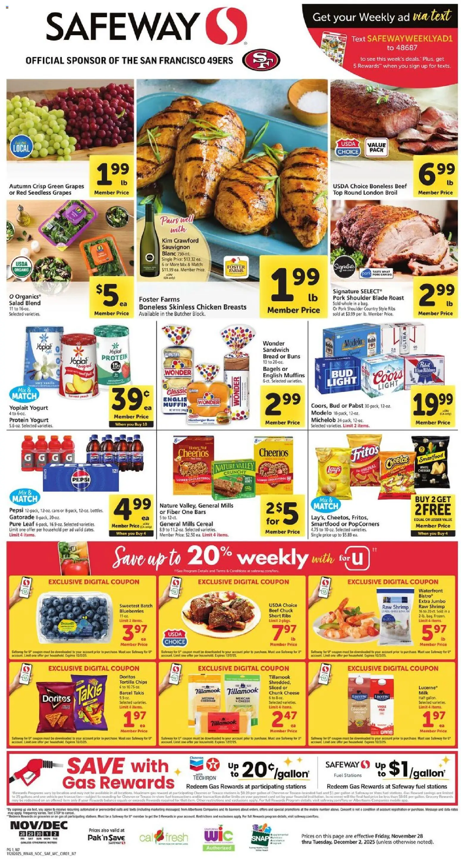 Ad Preview of Safeway Weekly Ad from 11/28/2025