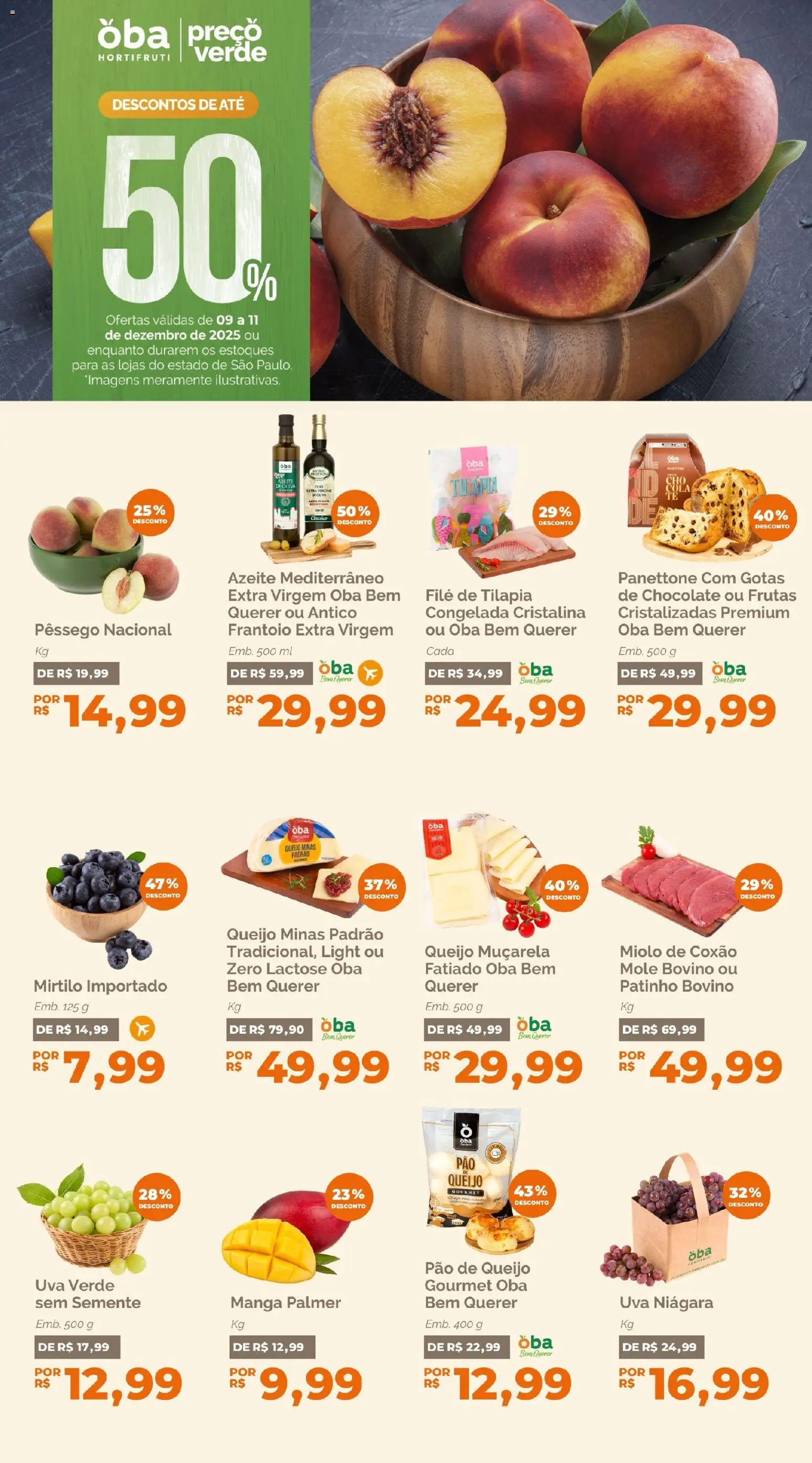 Pré-Visualização do folheto "Ofertas da semana" da loja Oba Hortifruti válido a partir de 09/12/2025