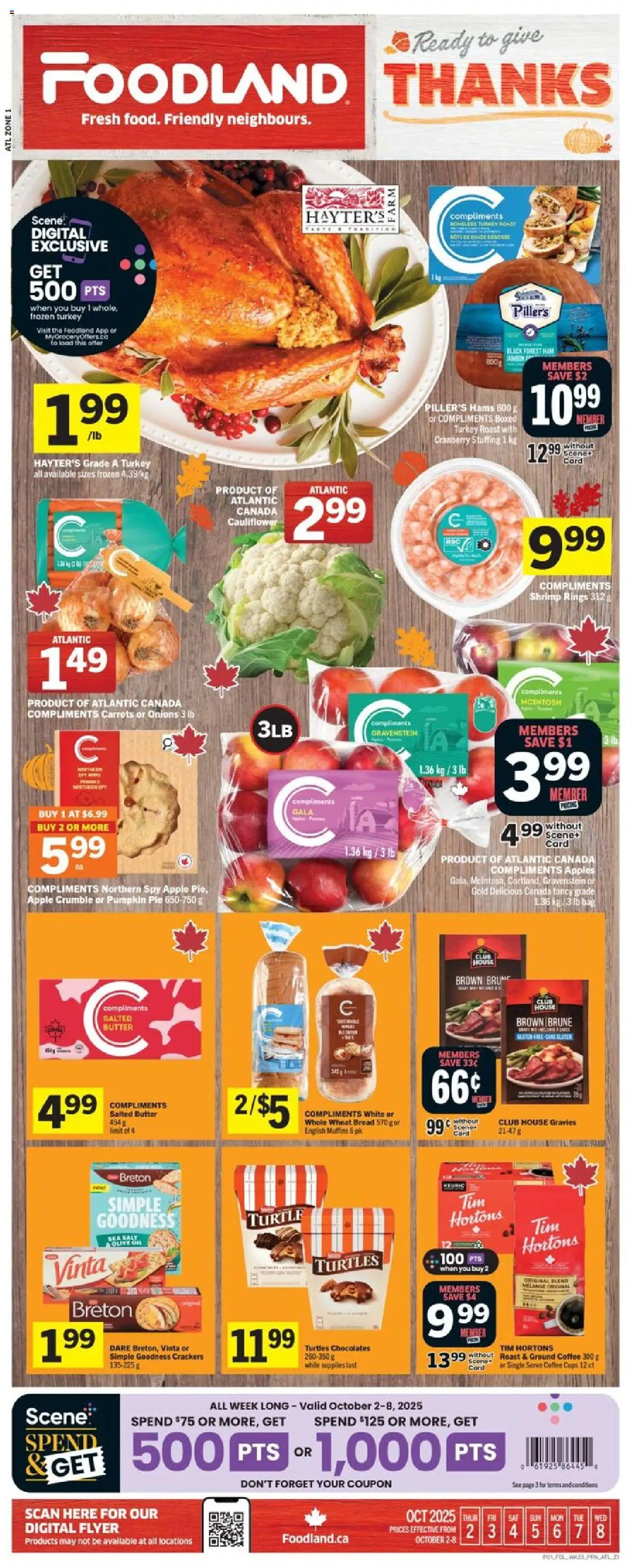 Foodland flyer valid from Oct 02, 2025 - page number 1