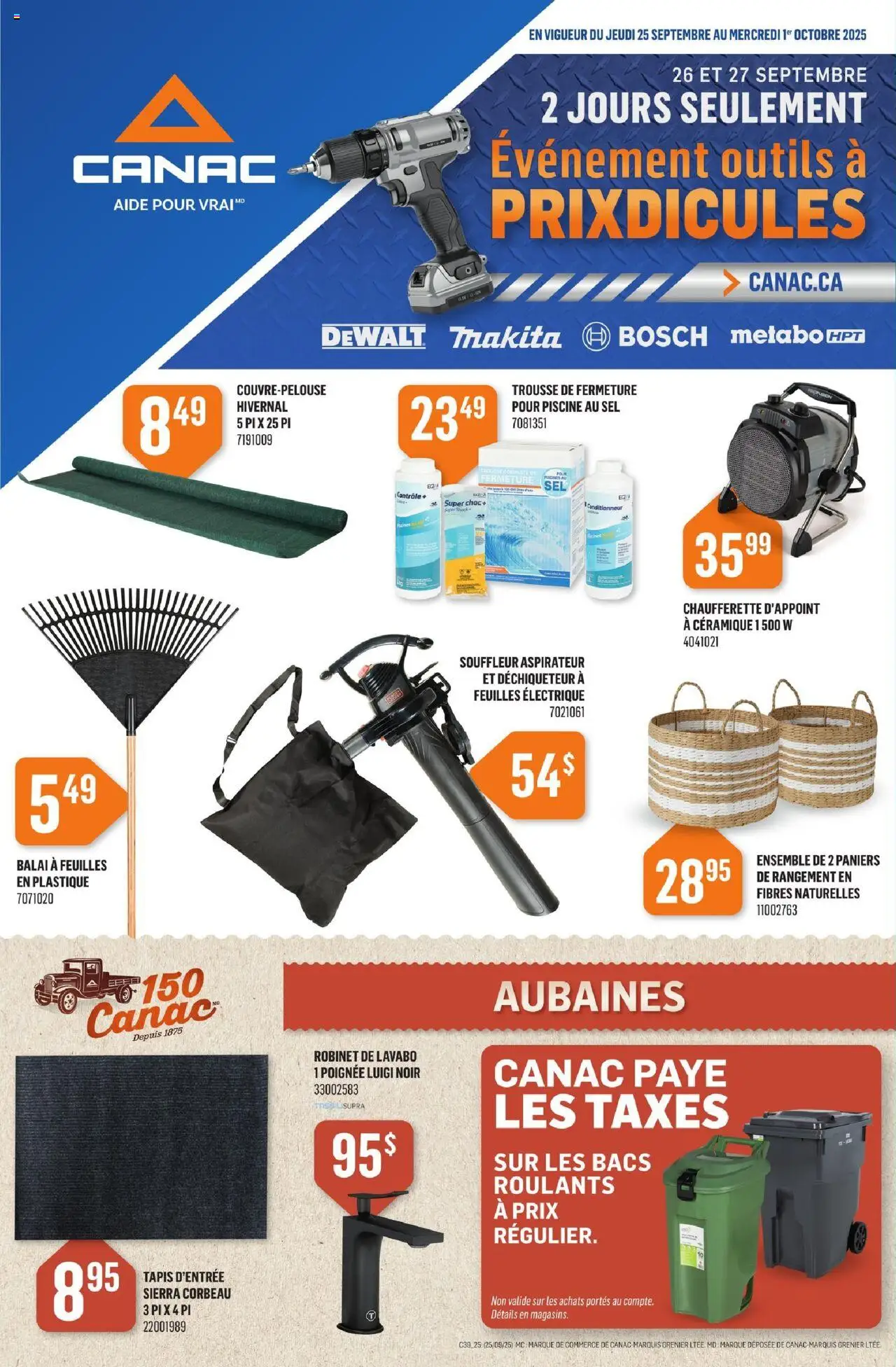 Canac flyer valid from Sep 25, 2025 - page number 1