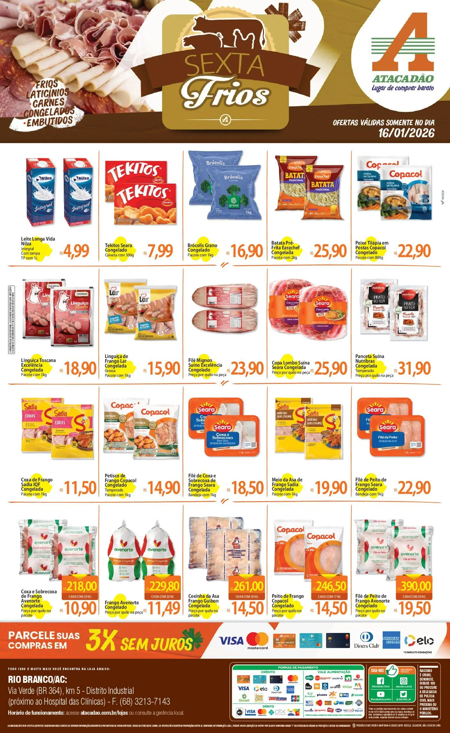 Pré-Visualização do folheto "Ofertas - AC" da loja Atacadão válido a partir de 16/01/2026