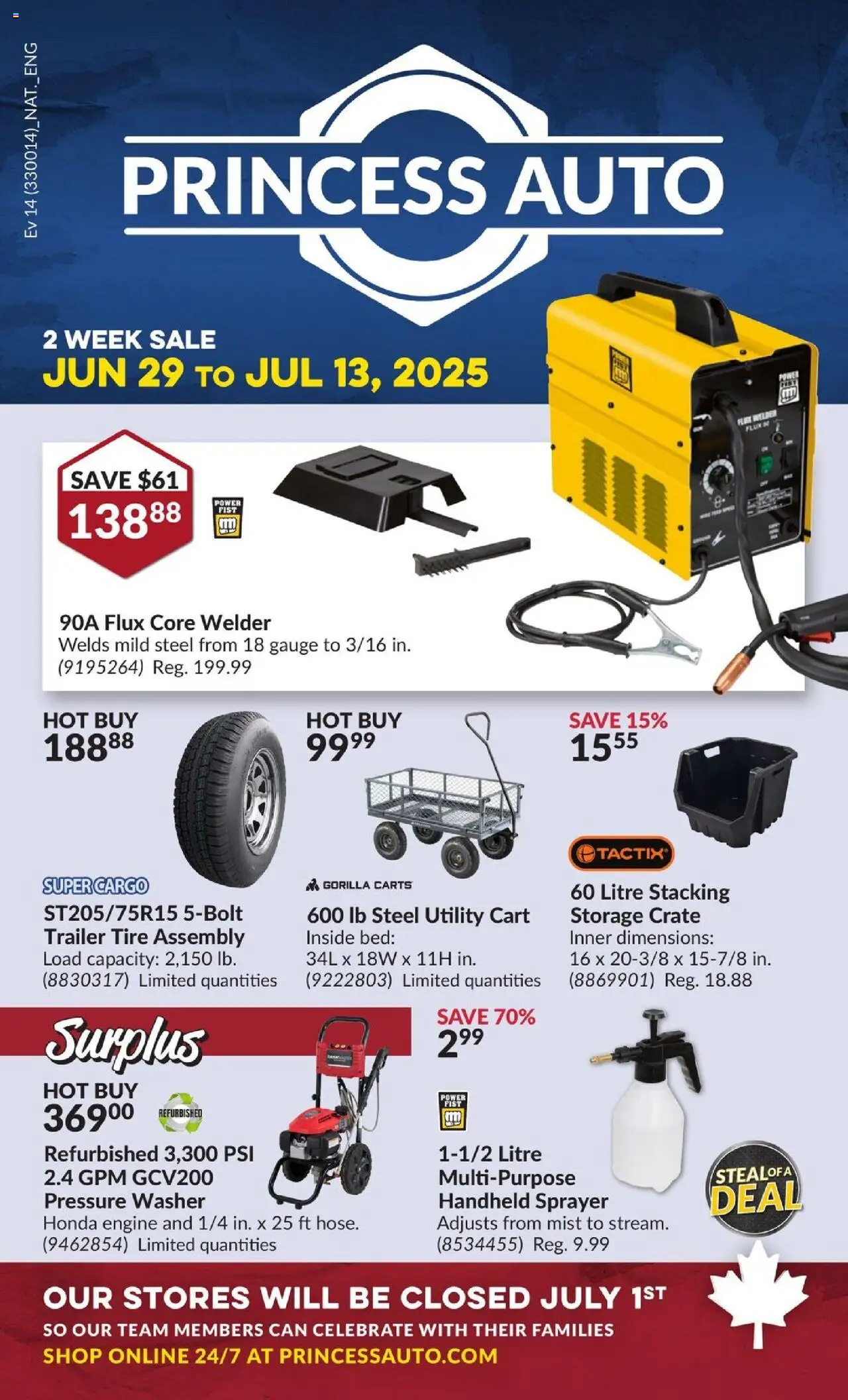 Princess Auto flyer valid from Jun 29, 2025 - page number 1