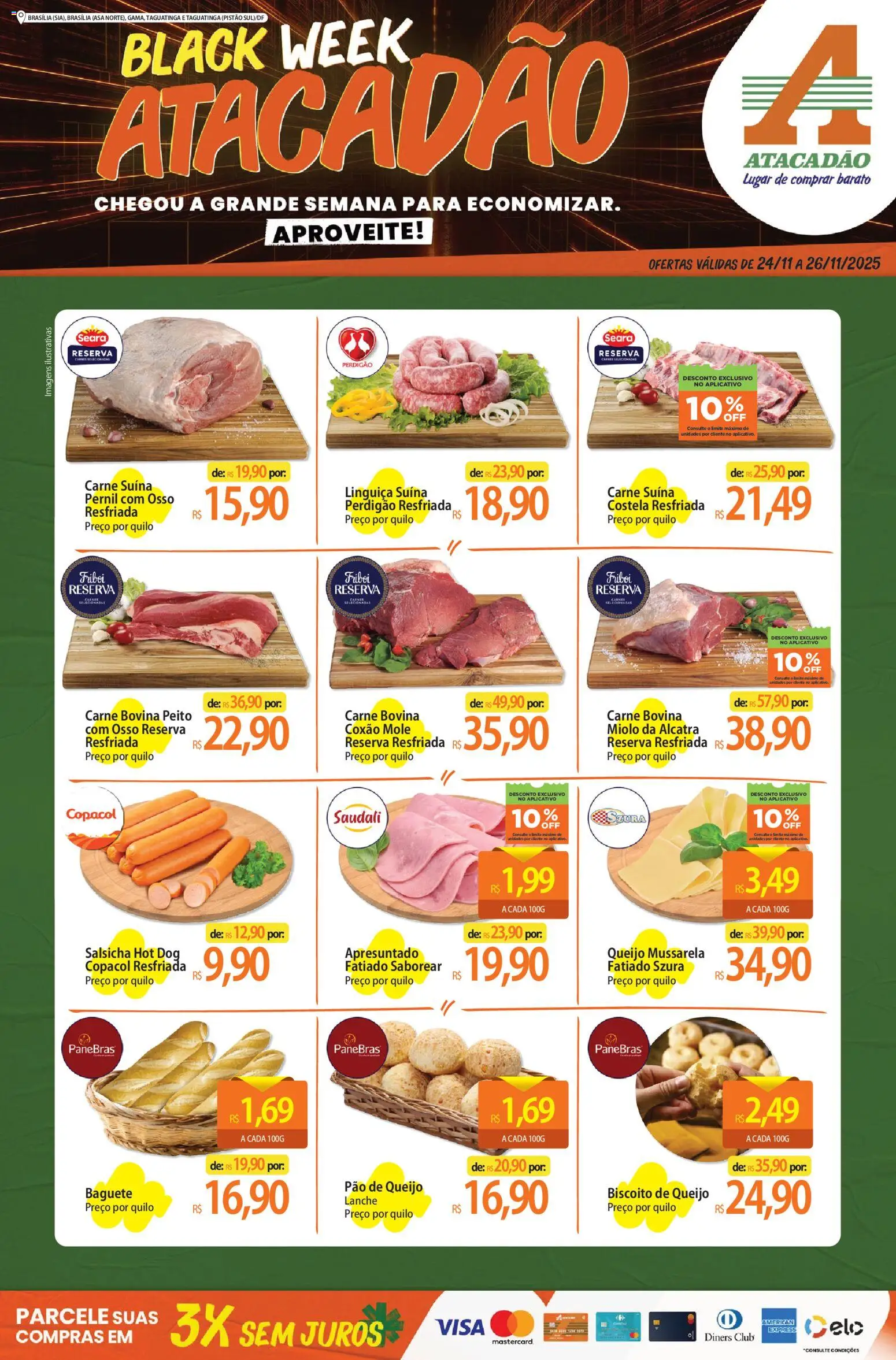 Pré-Visualização do folheto "Ofertas - DF" da loja Atacadão válido a partir de 24/11/2025