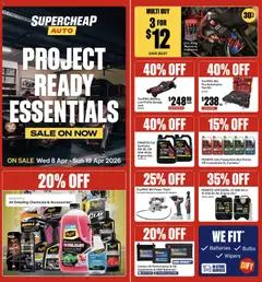 Preview of catalogue Supercheap Auto catalogue from shop Supercheap Auto valid 8 Apr 2026