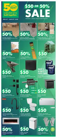 Un aperçu du dépliant Kent weekly flyer / circulaire du magasin Kent est valide à partir 26 mars 2026