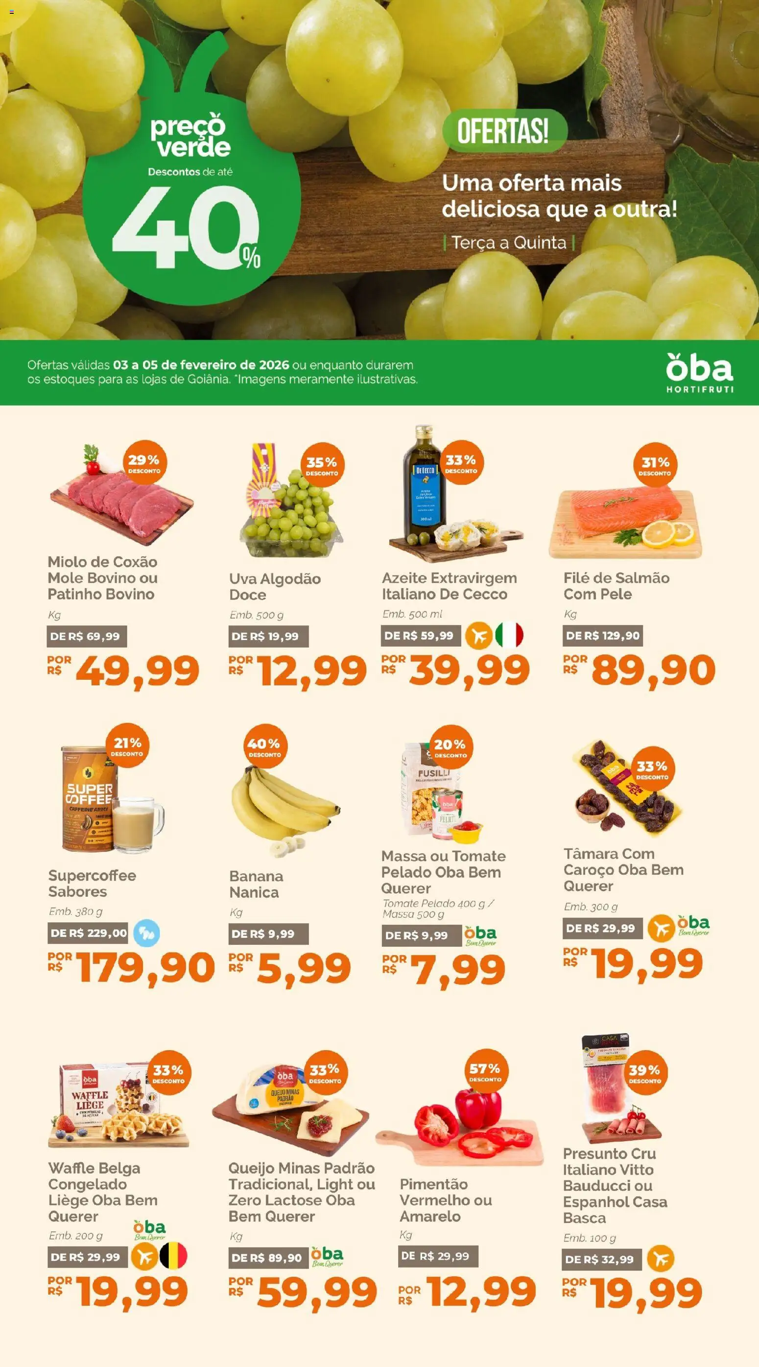 Pré-Visualização do folheto "Ofertas da semana" da loja Oba Hortifruti válido a partir de 03/02/2026
