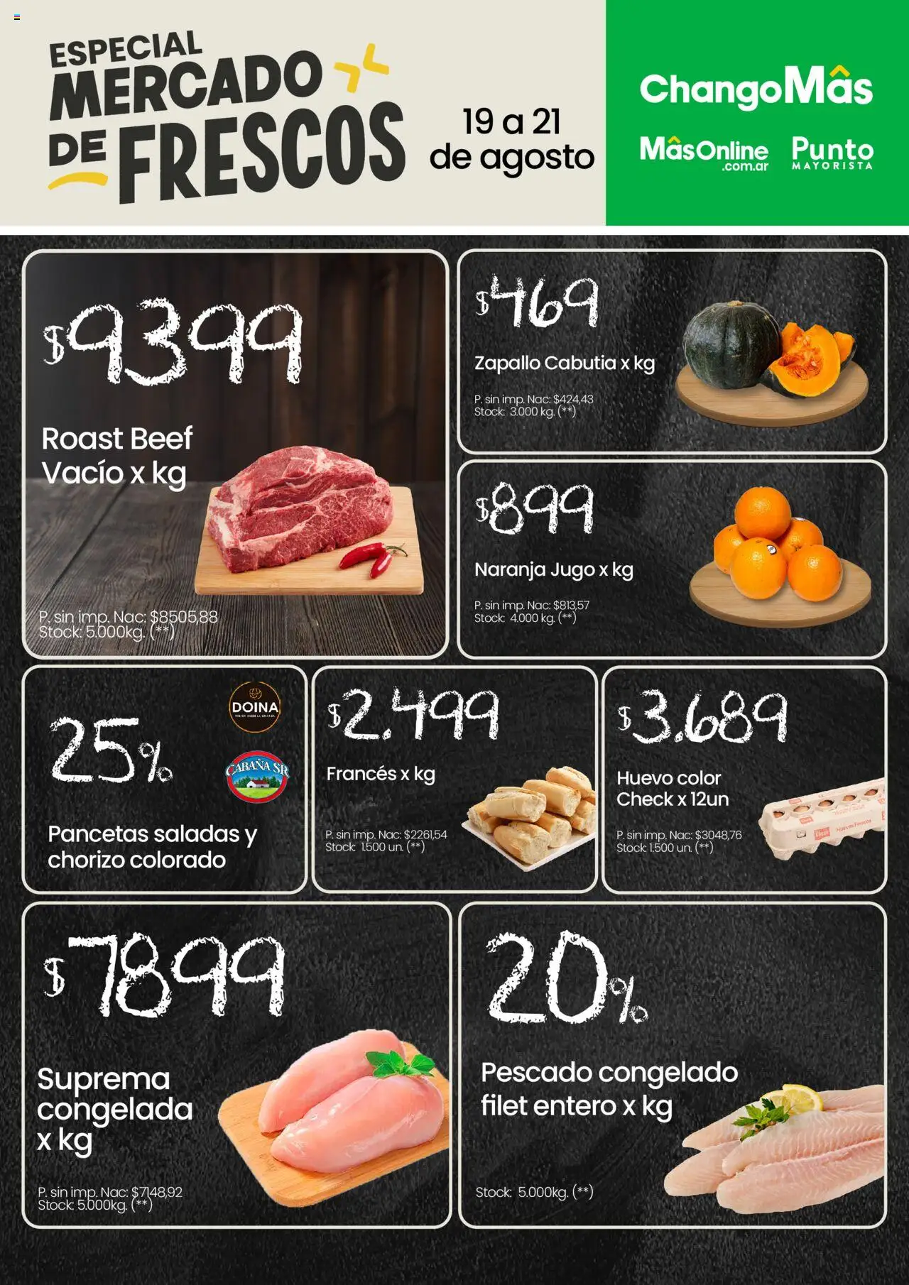 Changomas Mercado de Frescos del 19/08/2025 >> Catálogo