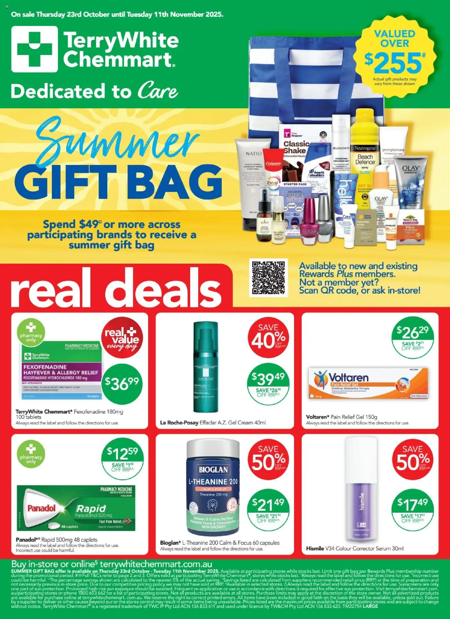 Preview of catalogue Catalogue Aberglasslyn from shop Terry White valid 23/10/2025 - Chocolate, Probiotics, Phone, Corrector, Bag, Tablets, Pain relief, Allergy