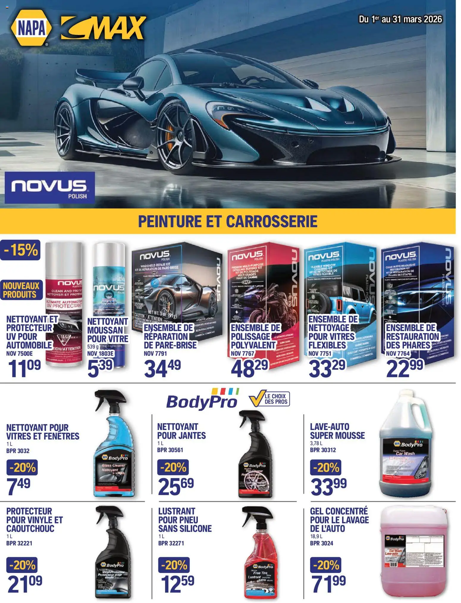 Preview of leaflet NAPA Auto Parts circulaire - CMAX mars 2026 from shop NAPA Auto Parts is valid from Mar 01, 2026