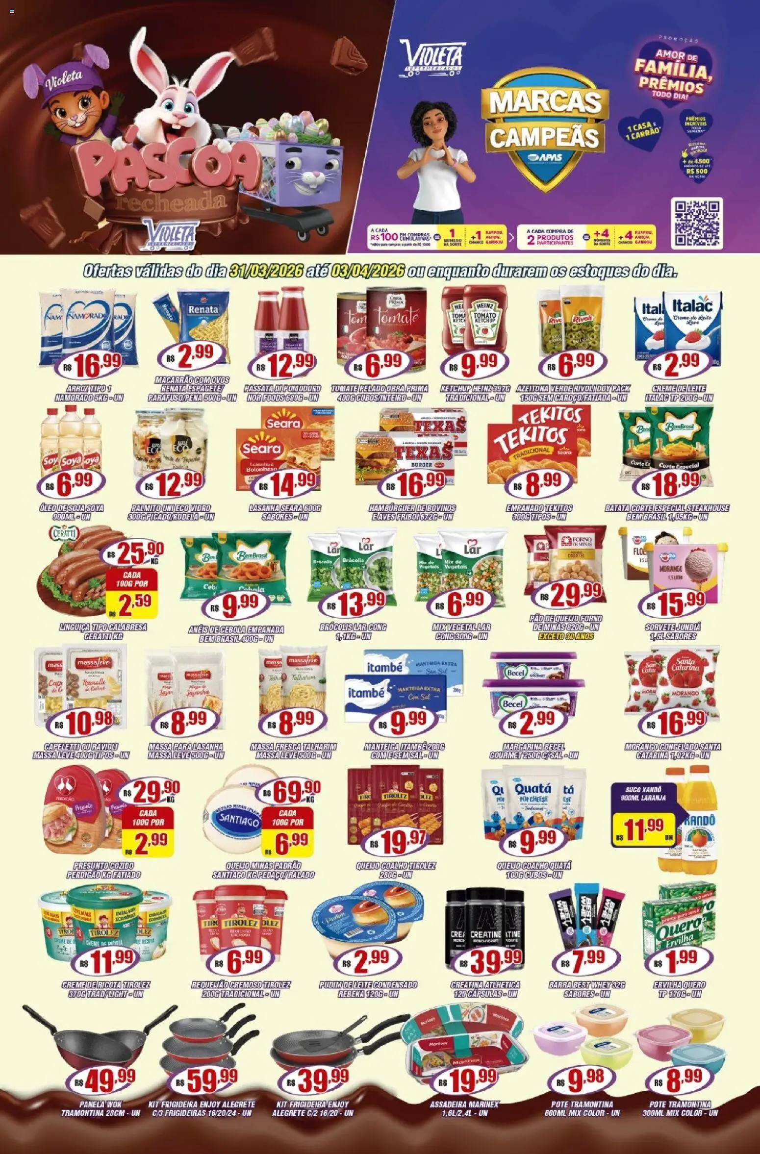Pré-Visualização do folheto "Violeta Supermercados - Ofertas da semana" da loja Violeta Supermercados válido a partir de 31/03/2026