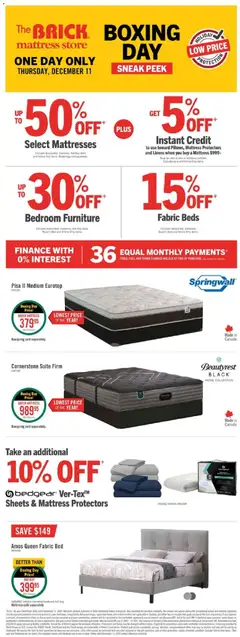 Preview of leaflet Brick Mattress Store - Boxing Day from shop The Brick is valid from Dec 11, 2025