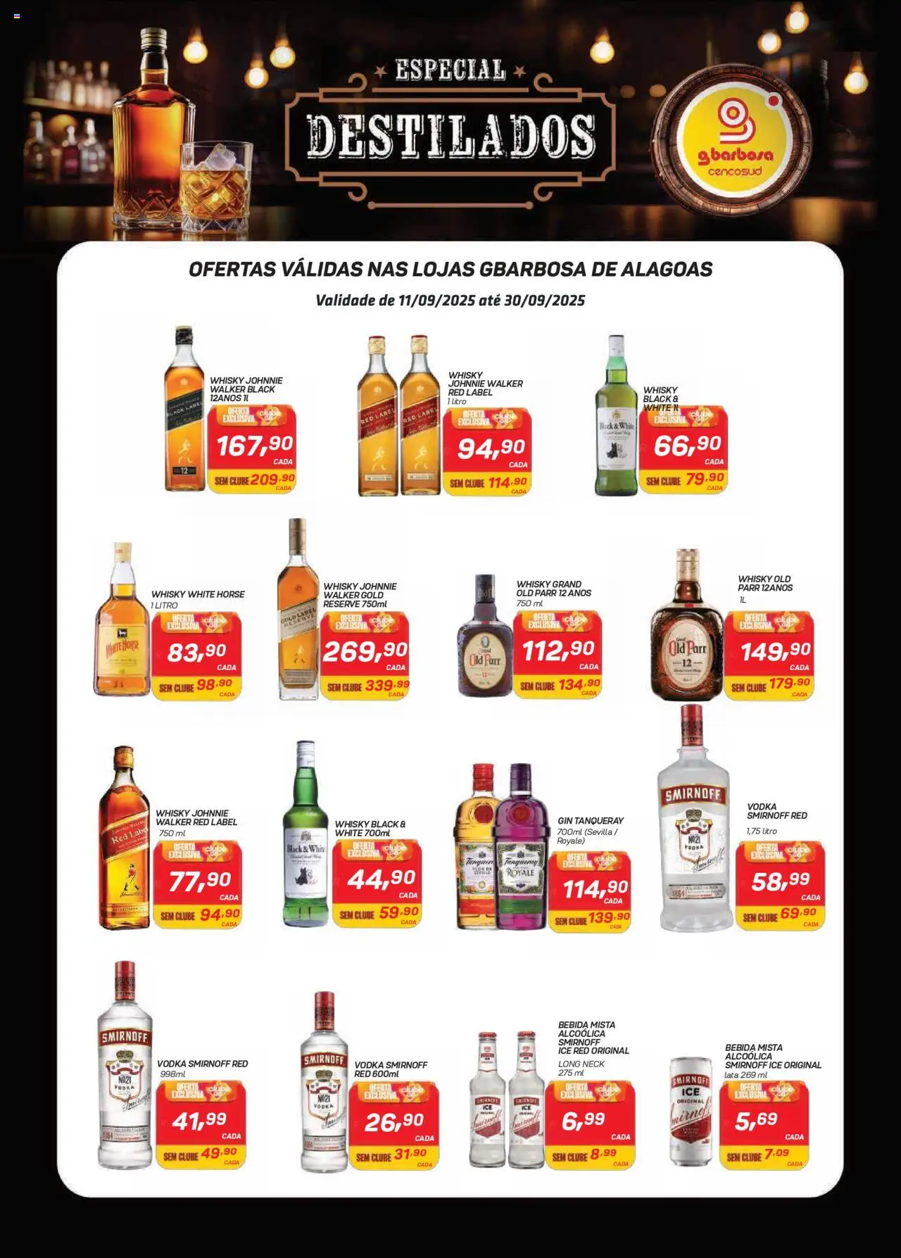Gbarbosa folheto "Ofertas Especial Destilados" válido a partir de 11/09/2025 - número de página 1