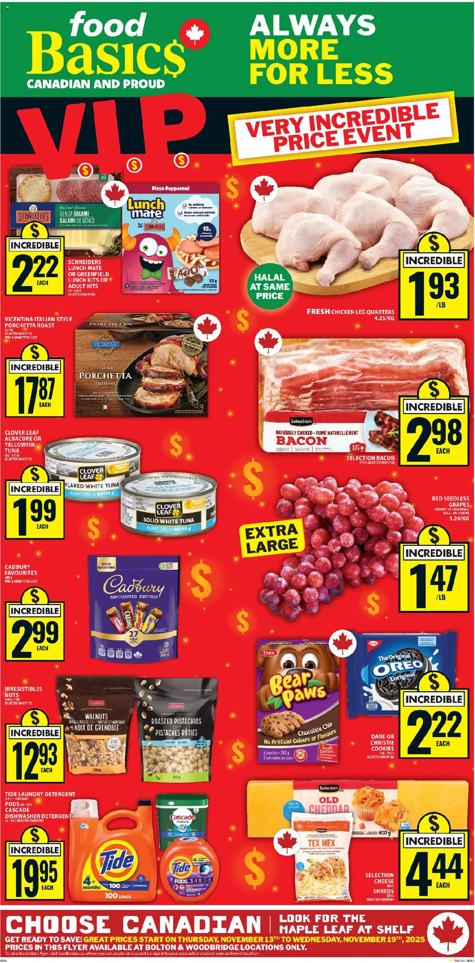 Preview of leaflet Woodbridge from shop Food Basics is valid from Nov 13, 2025
