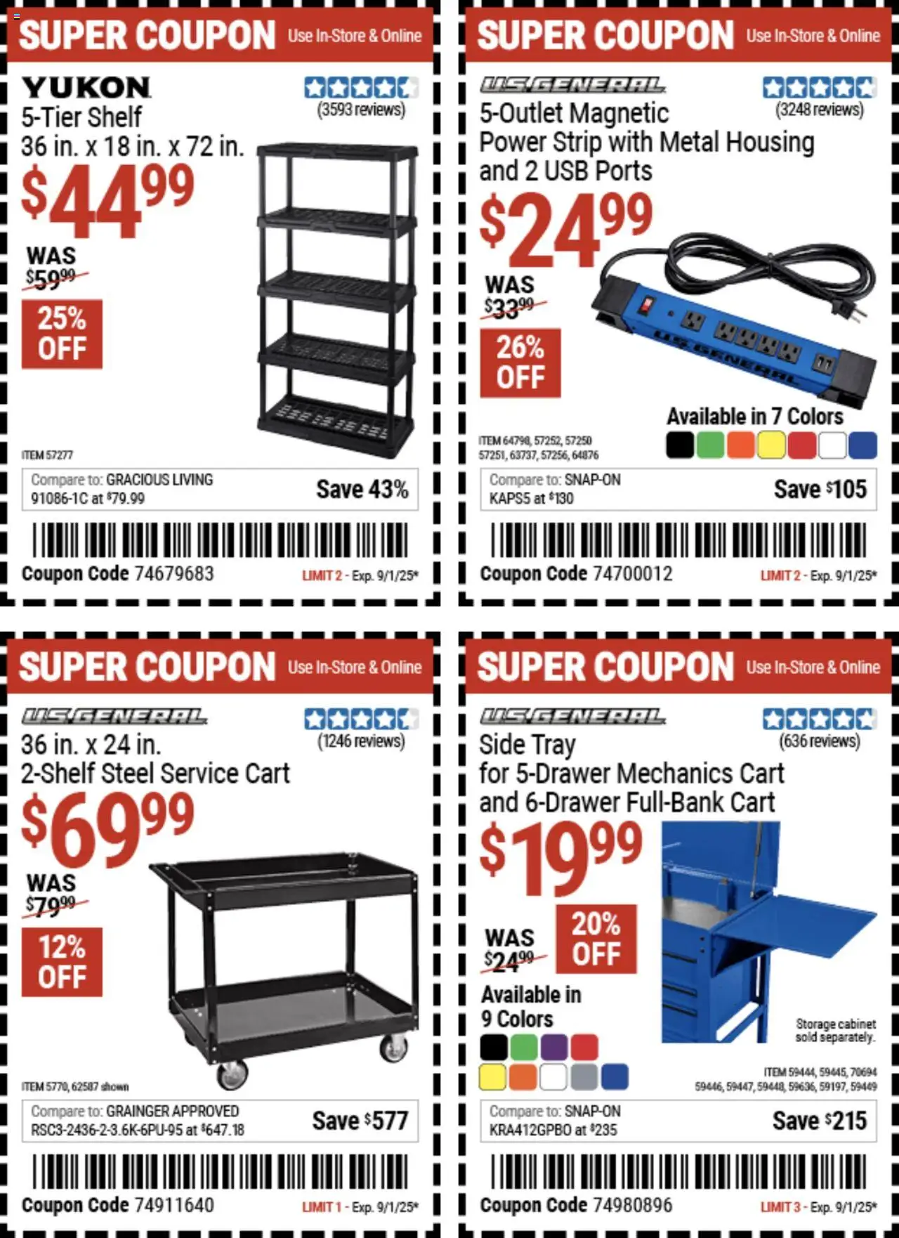 Harbor Freight Summer Coupons from 08/18/2025 - Flyer - Page number 1