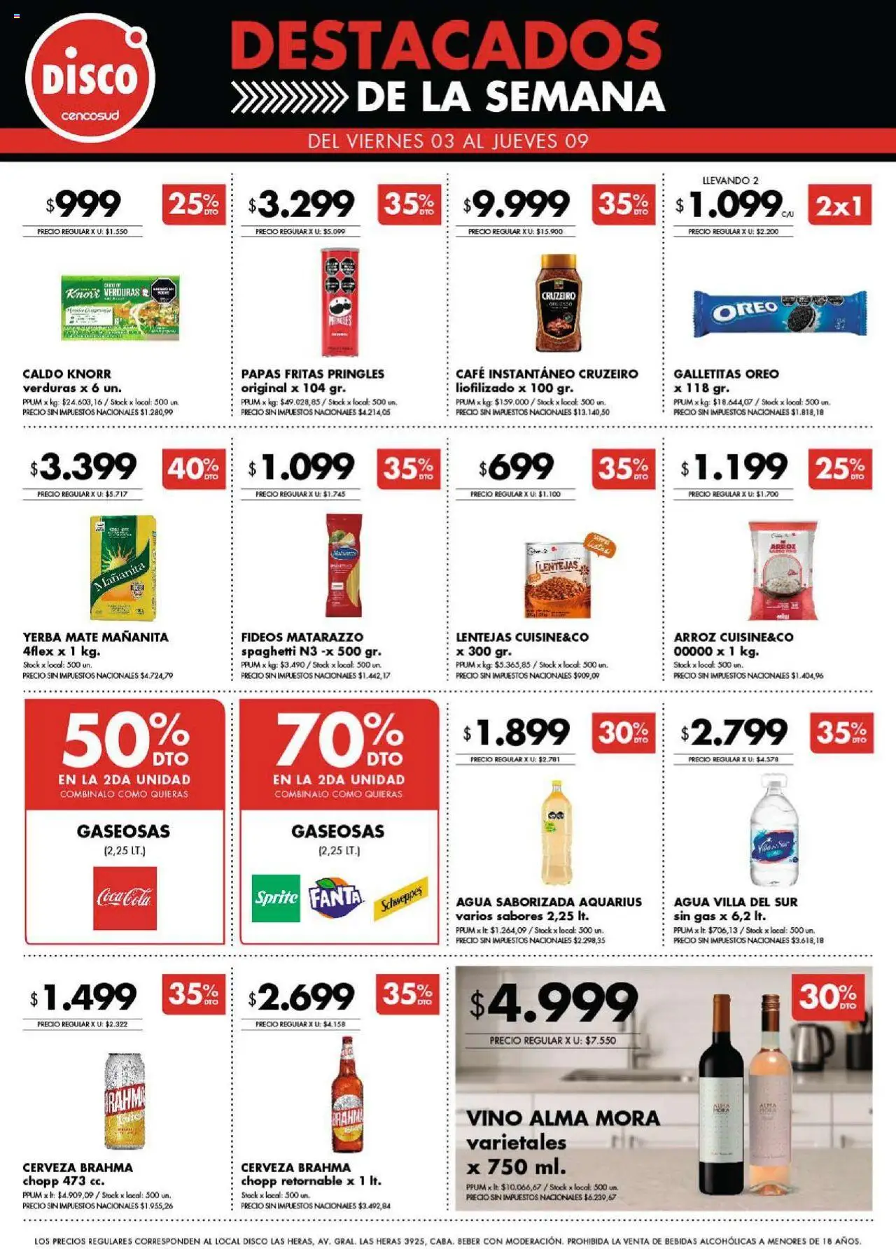 Disco Destacados - Ofertas I Nacional del 03/10/2025 Online