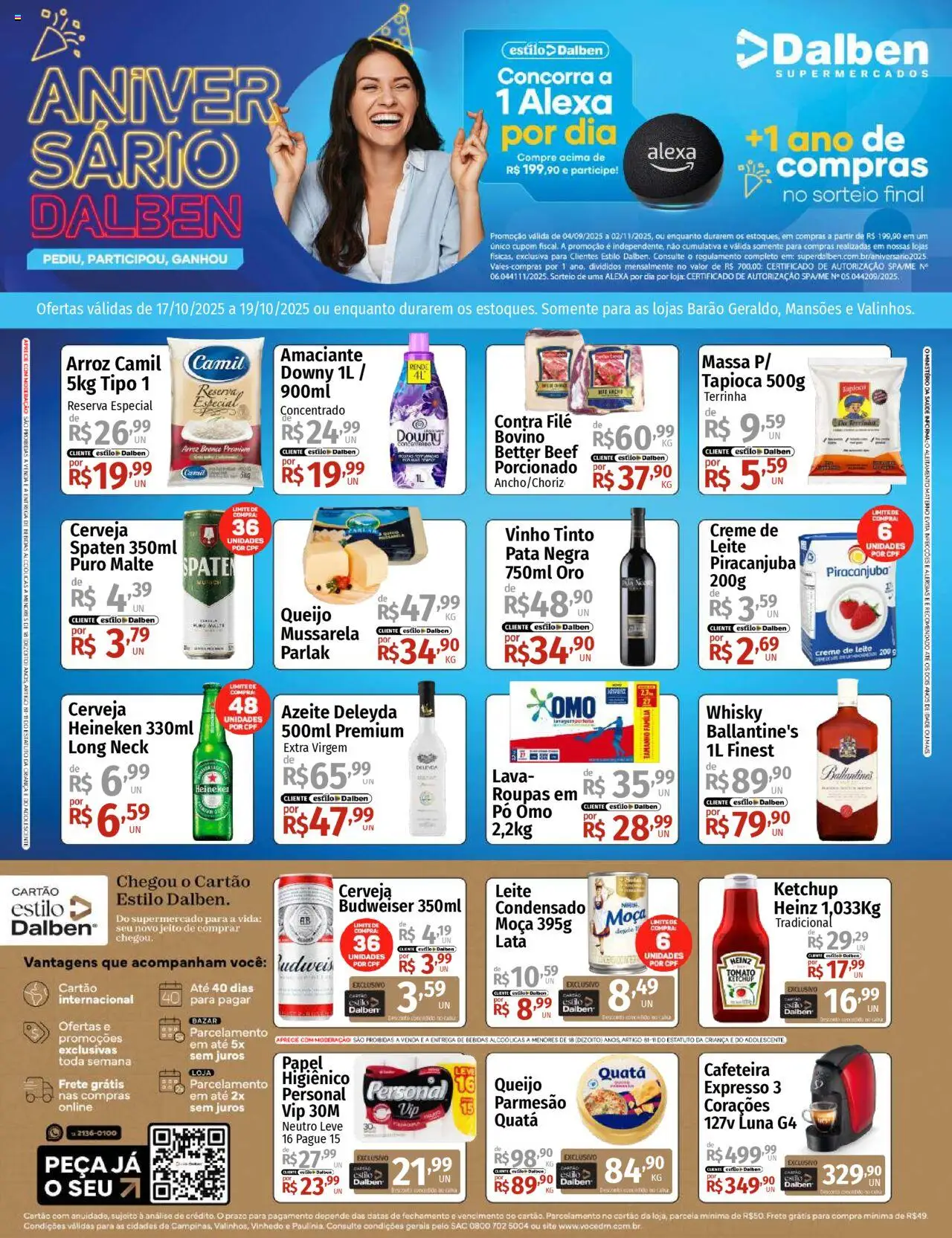 Supermercado Dalben folheto "Ofertas da semana" válido a partir de 17/10/2025 - número de página 1