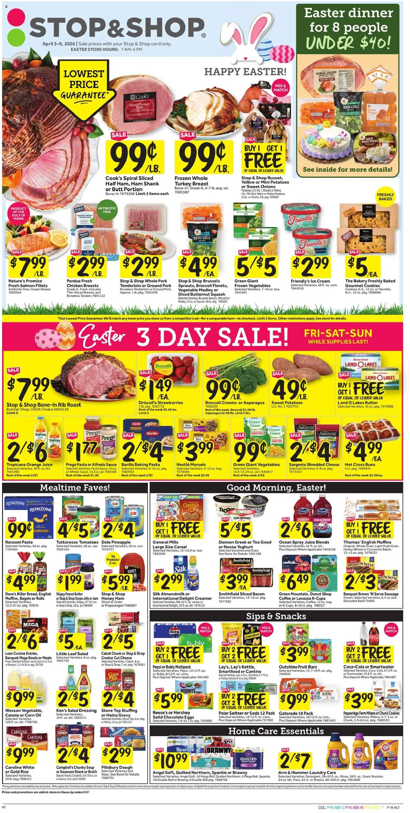 Ad Preview of Stop & Shop Stop & Shop Weekly Circular - CT from 04/03/2026 - Ice cream, Bakery, Turkey, Honey, Juice, Tomatoes, Asparagus, Oil