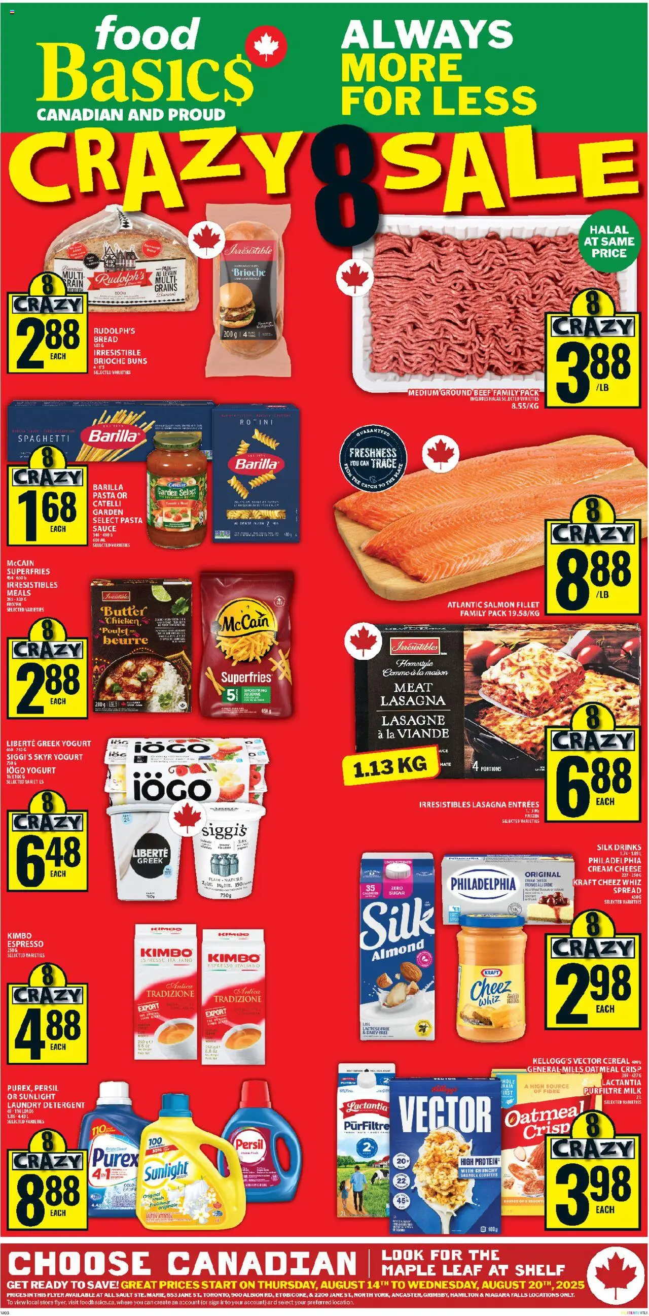 Food Basics flyer valid from Aug 14, 2025 - page number 1