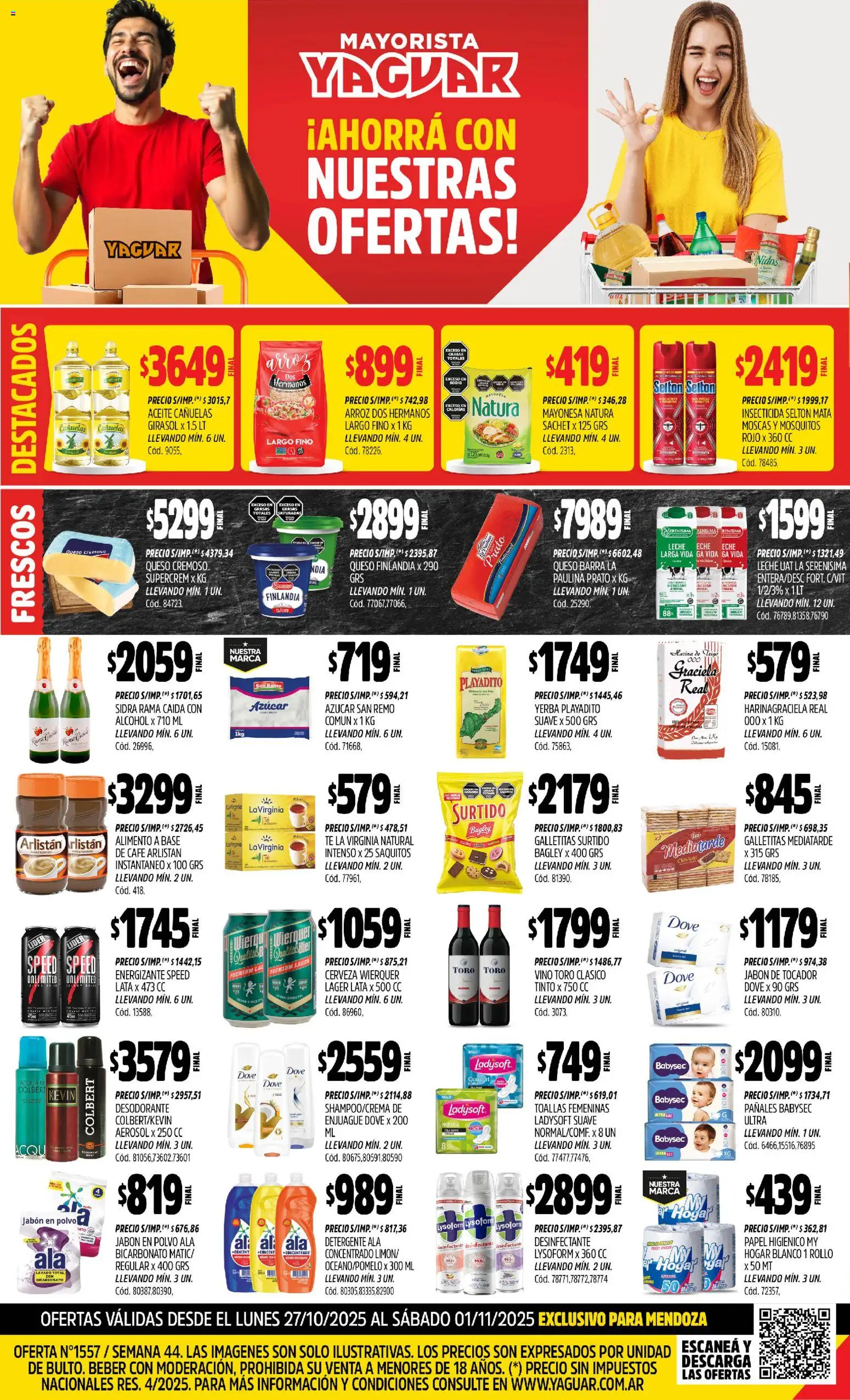 Yaguar Mendoza del 27/10/2025 Online