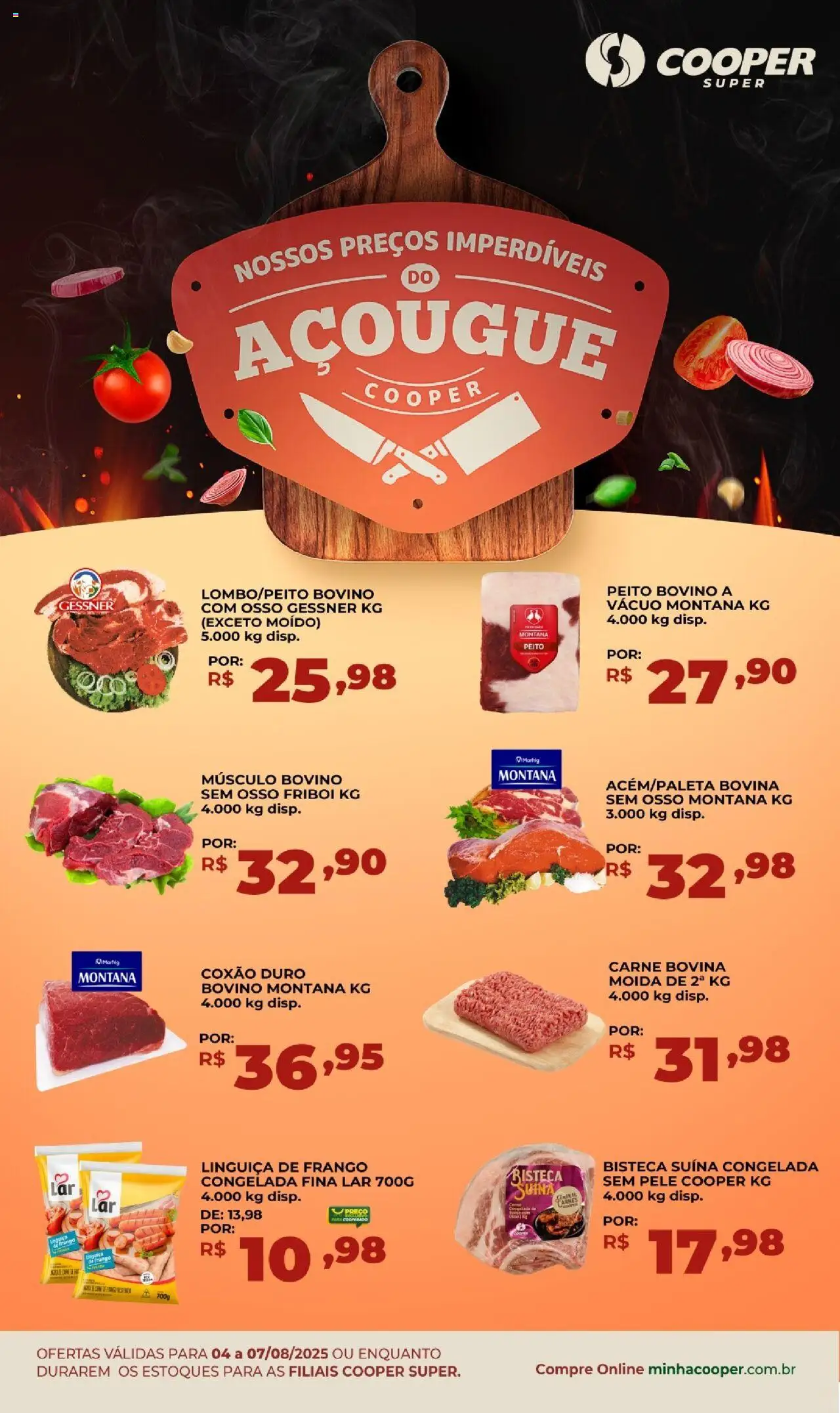 Cooper folheto "Ofertas do Açougue" válido a partir de 04/08/2025 - número de página 1