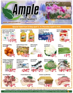 Preview of leaflet Ample Food Market weekly flyer Brampton from shop Ample Food Market is valid from Apr 03, 2026