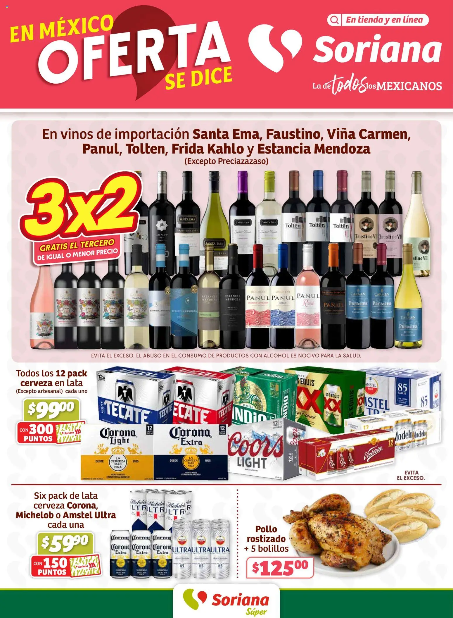 Vista previa las ofertas de la tienda Soriana - Fin de Semana Súper: Ver, Tab, Chis, Camp, Yuc y Q. Roo desde el 08/01/2026 