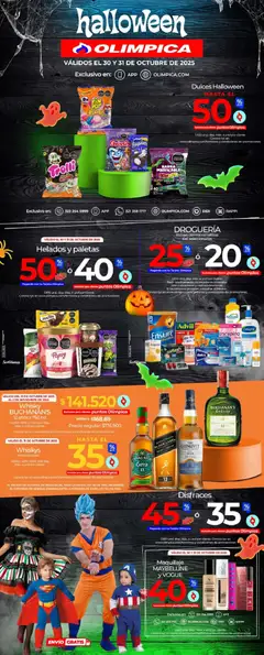  Vista previa del prospecto Super Ofertas Exclusivas de Halloween del almacen Olímpica válida del 30/10/2025 al 31/10/2025