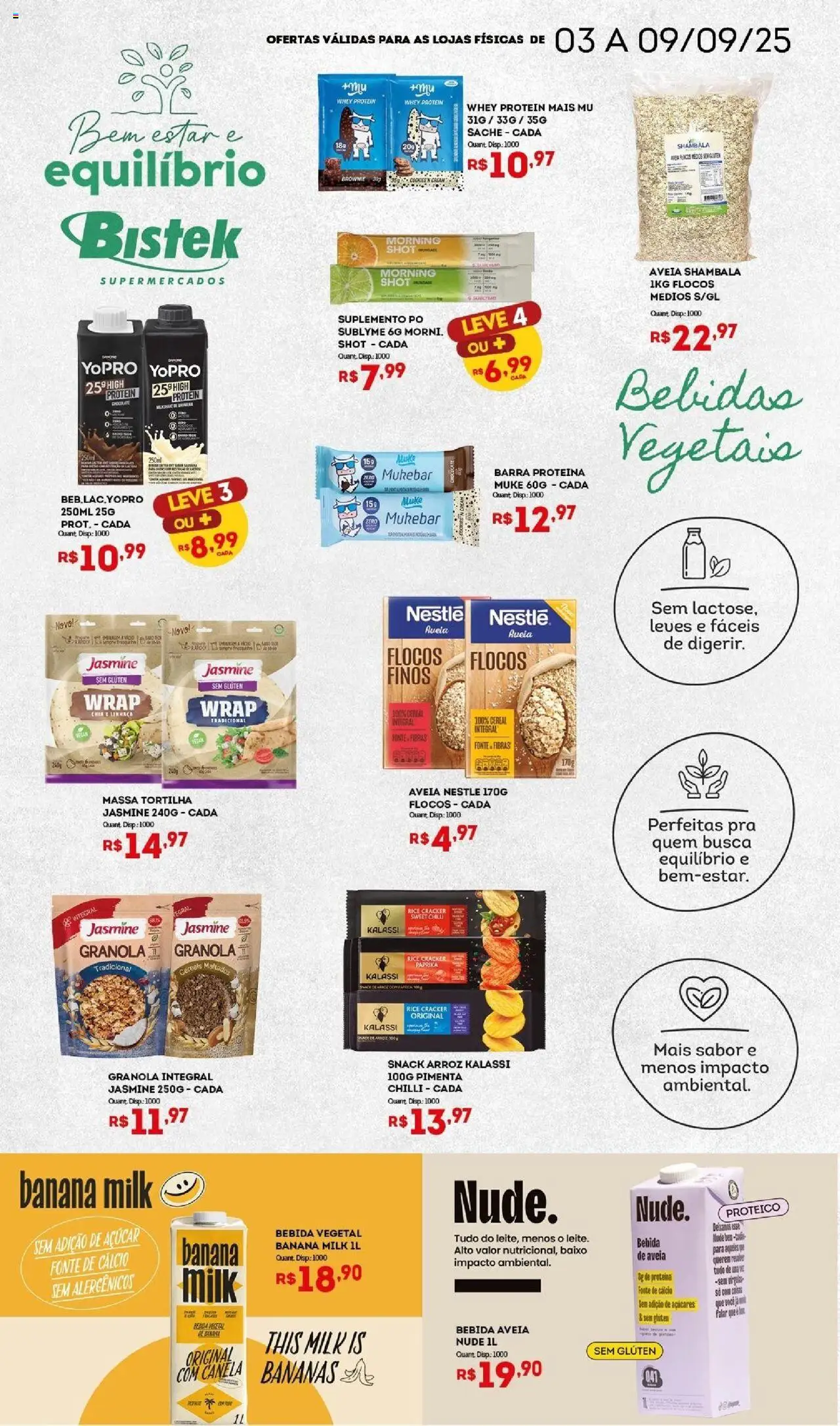Bistek Supermercados folheto "Ofertas Bem Estar e Equilíbrio" válido a partir de 03/09/2025 - número de página 1