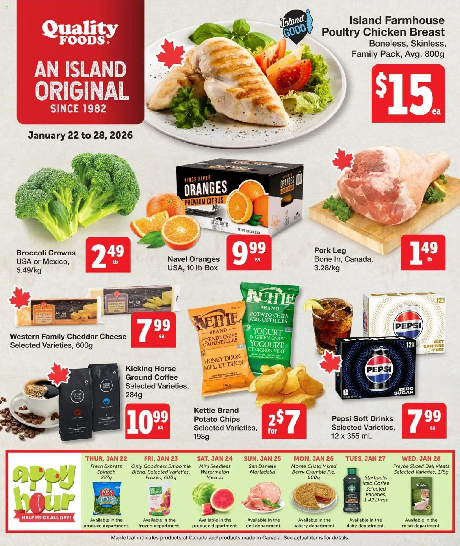Preview of leaflet Weekly flyer / circulaire from shop Quality Foods is valid from Jan 22, 2026