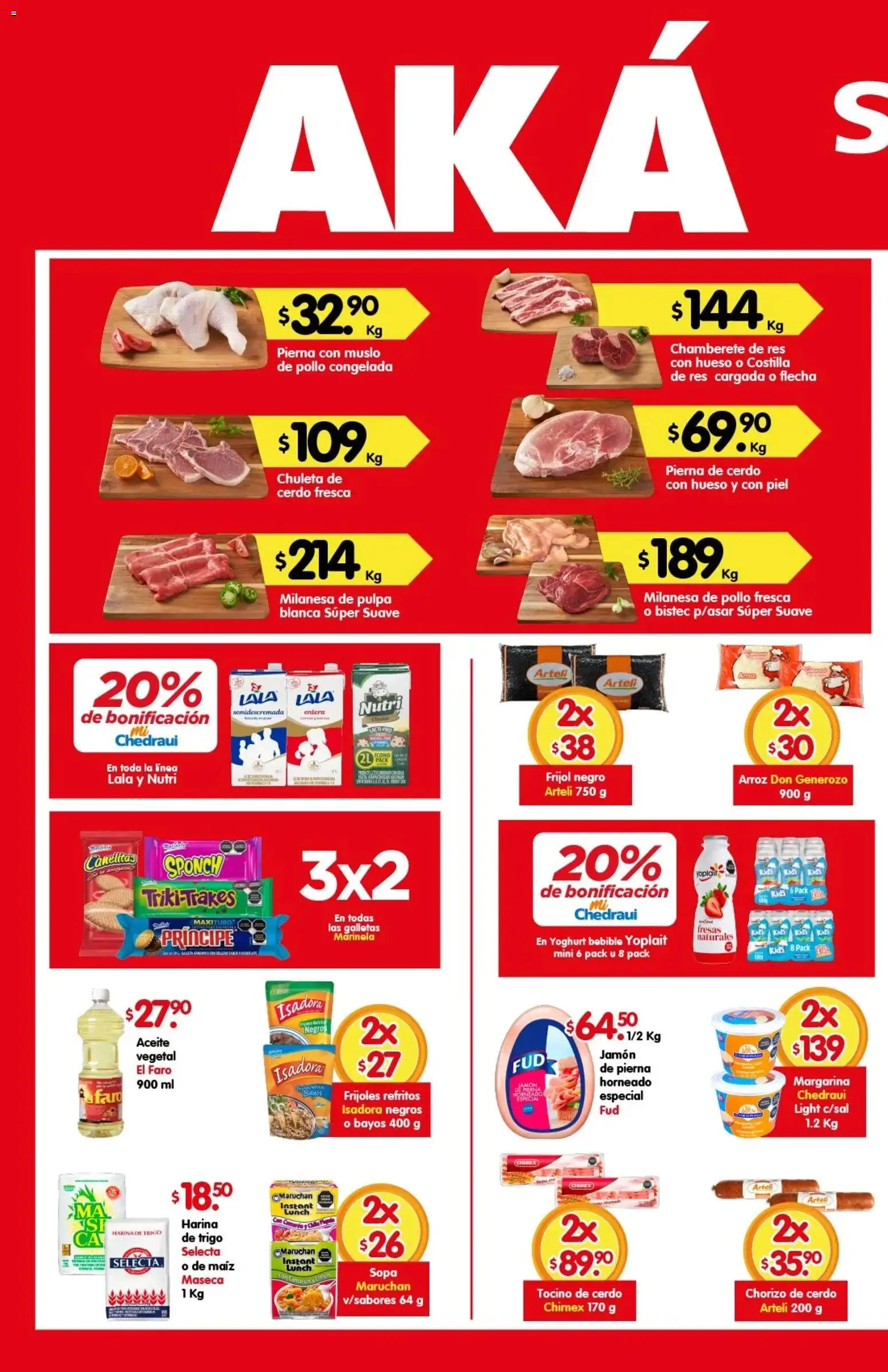 Vista previa las ofertas de la tienda Arteli - Folleto Aká Super Bodega desde el 19/01/2026 - Fresas, Galletas, Maíz, Frijoles, Arroz, Aceite, Harina, Chorizo