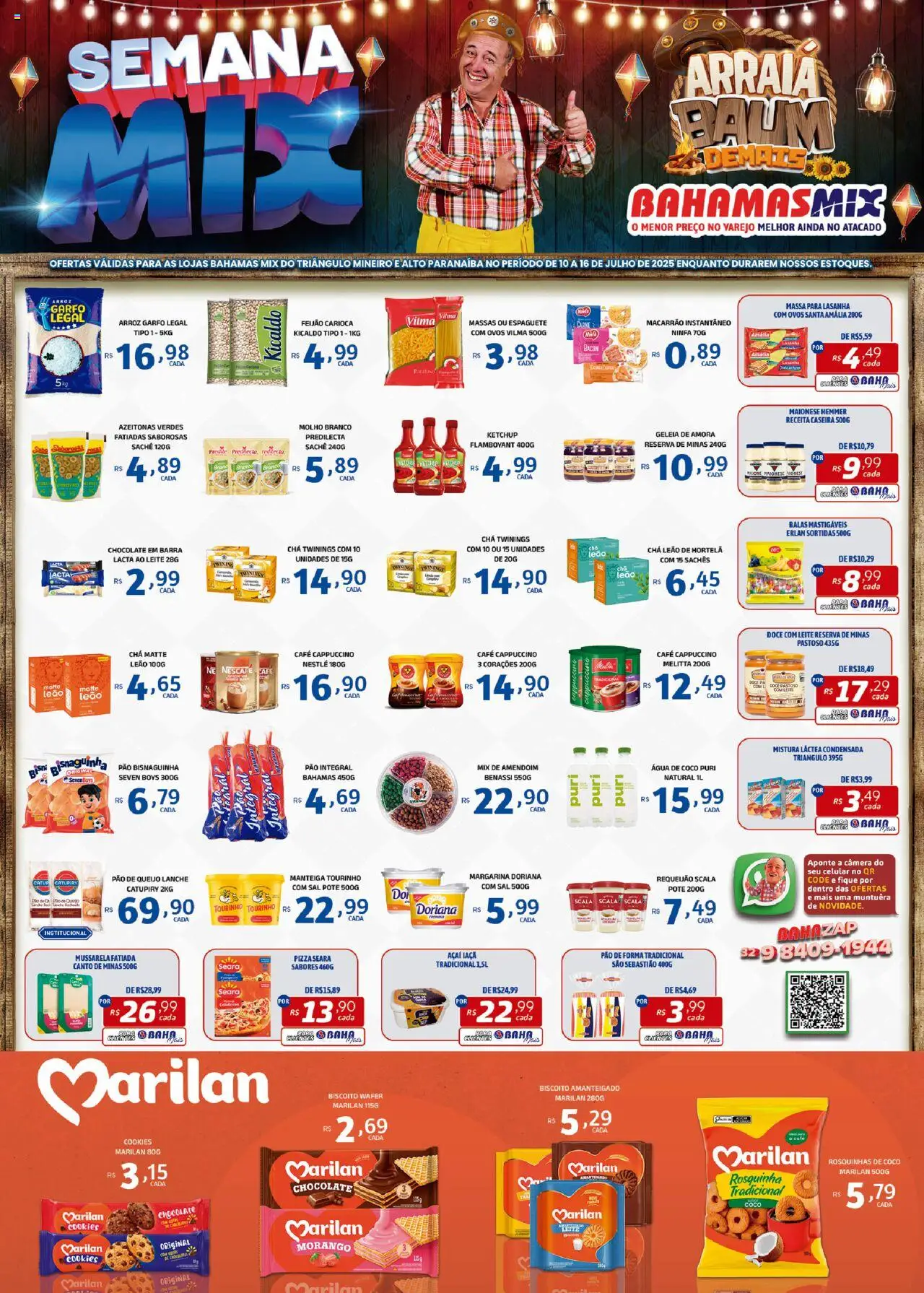 Bahamas Mix folheto "Ofertas da semana" válido a partir de 10/07/2025 - número de página 1 - Coco, Cappuccino, Queijo, Café, Pão de forma, Requeijão, Câmera, Açaí