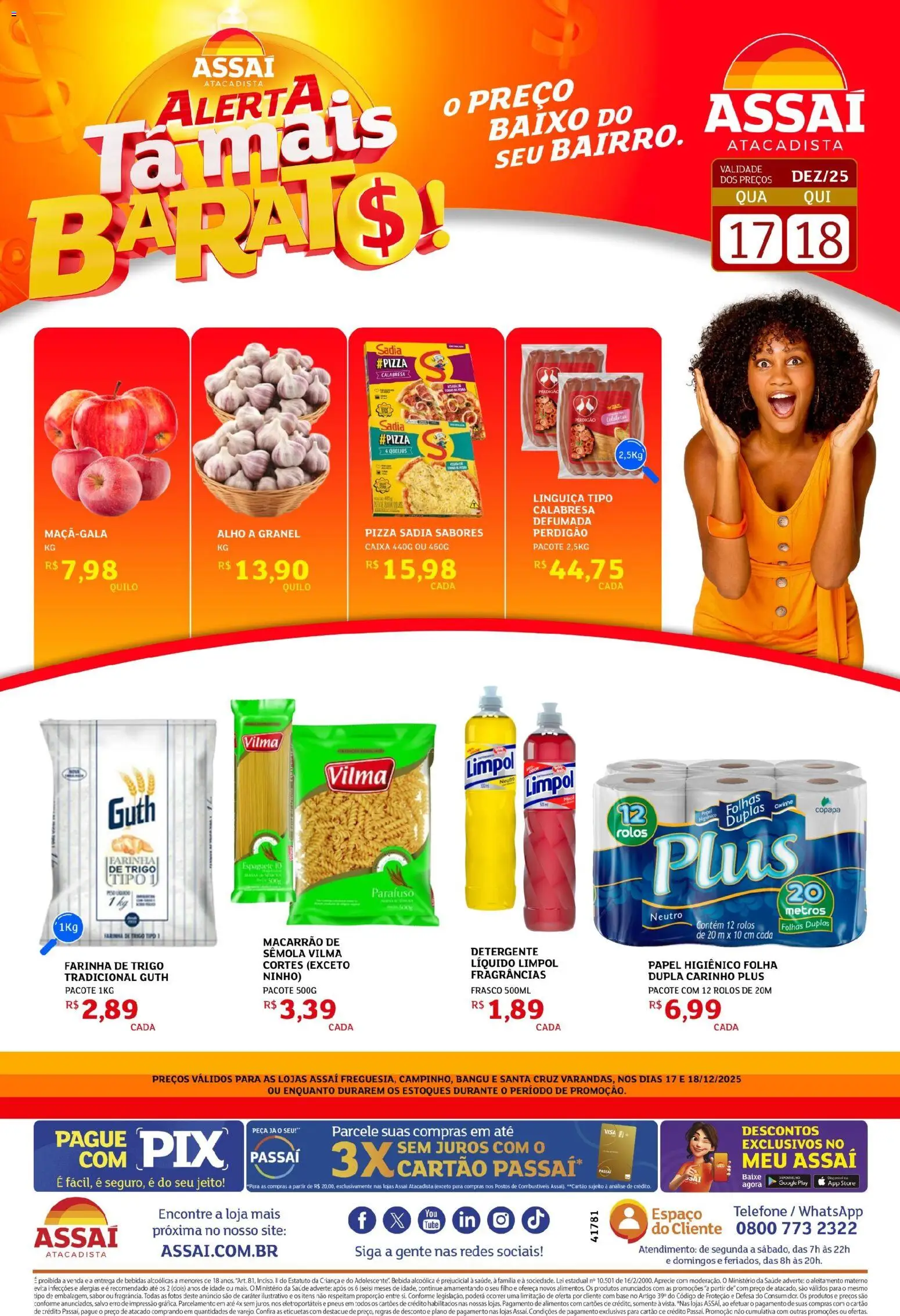 Pré-Visualização do folheto "Encarte - RJ" da loja Assaí Atacadista válido a partir de 17/12/2025