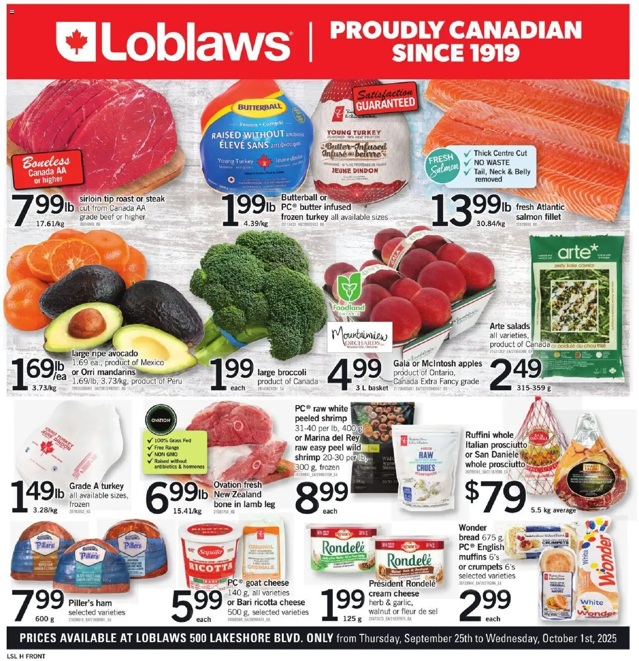 Loblaws flyer valid from Sep 25, 2025 - page number 1