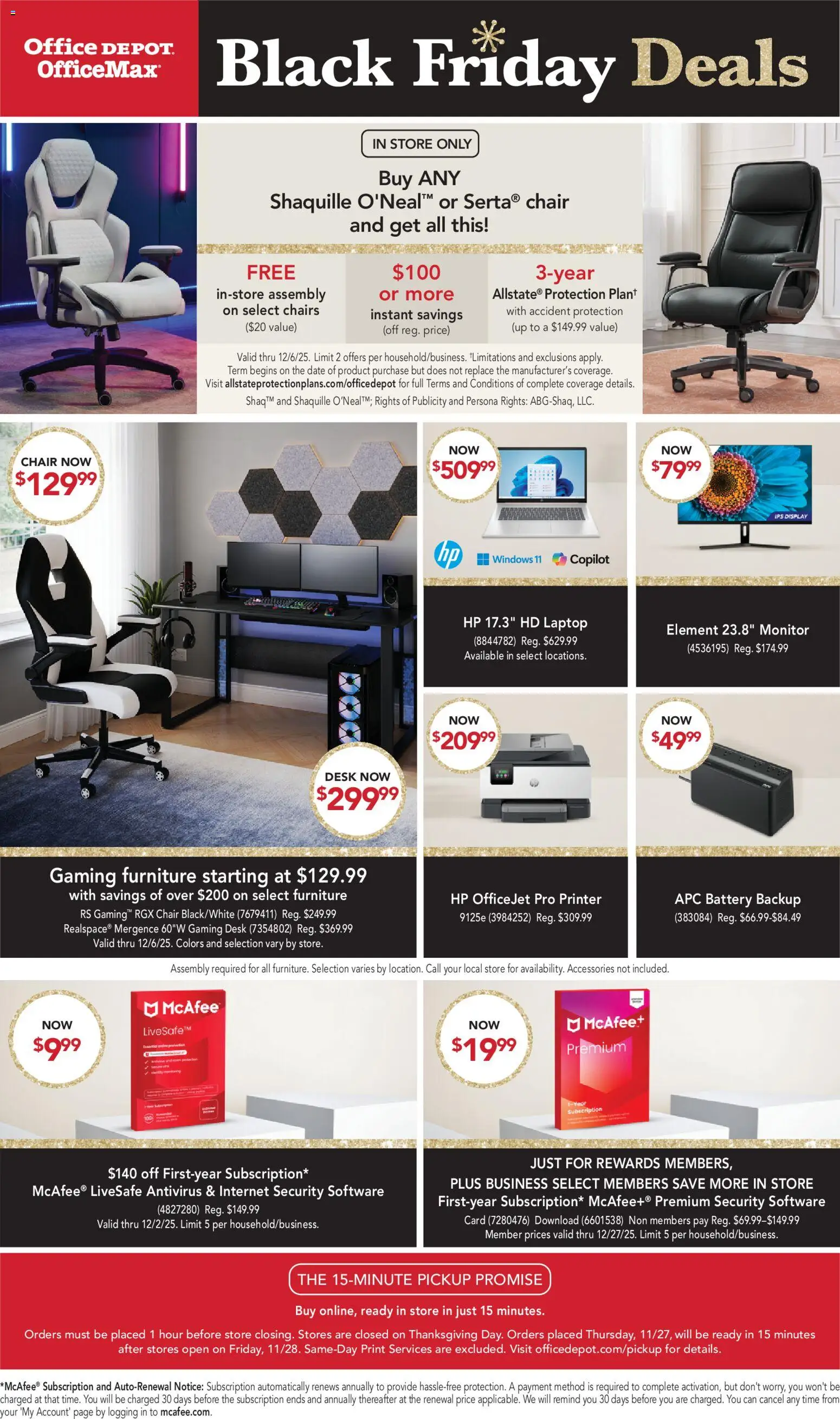 Ad Preview of Office Depot Black Friday from 11/27/2025