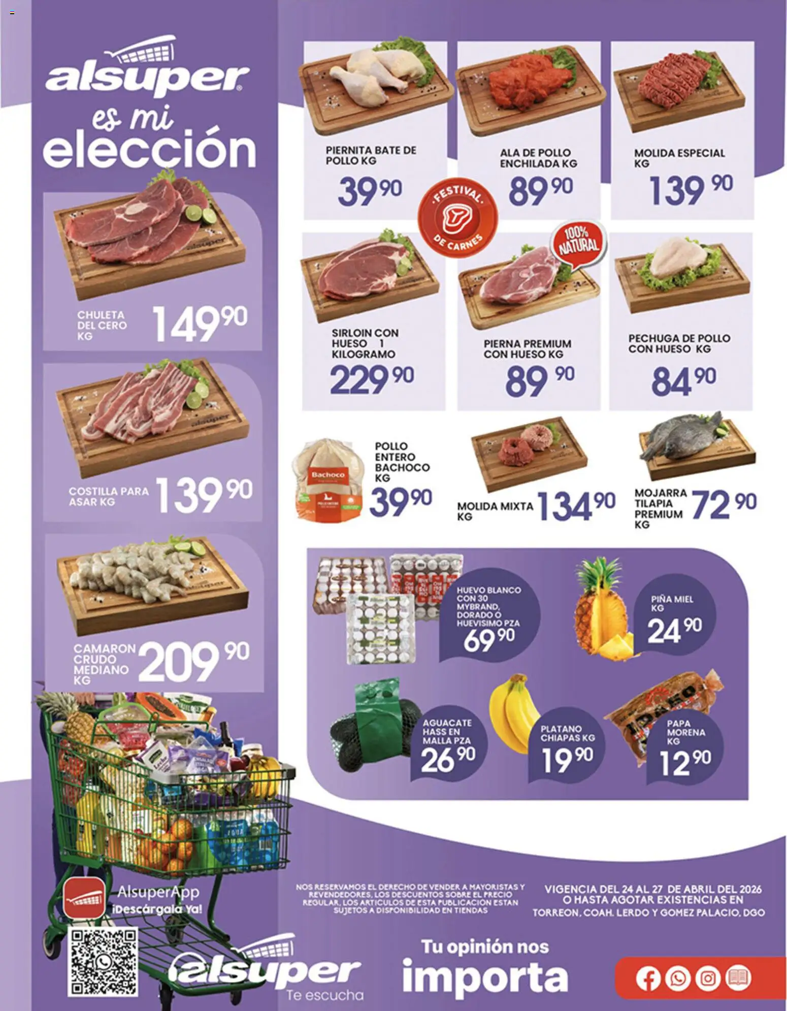 Vista previa las ofertas de la tienda Alsuper - Alsuper folleto Laguna desde el 24/04/2026 