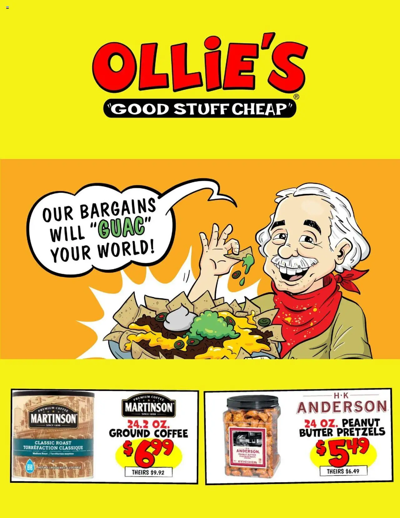Ollie's Ad from 06/06/2025 - Flyer - Page number 1 - Butter, Coffee, Ground coffee, Peanut butter