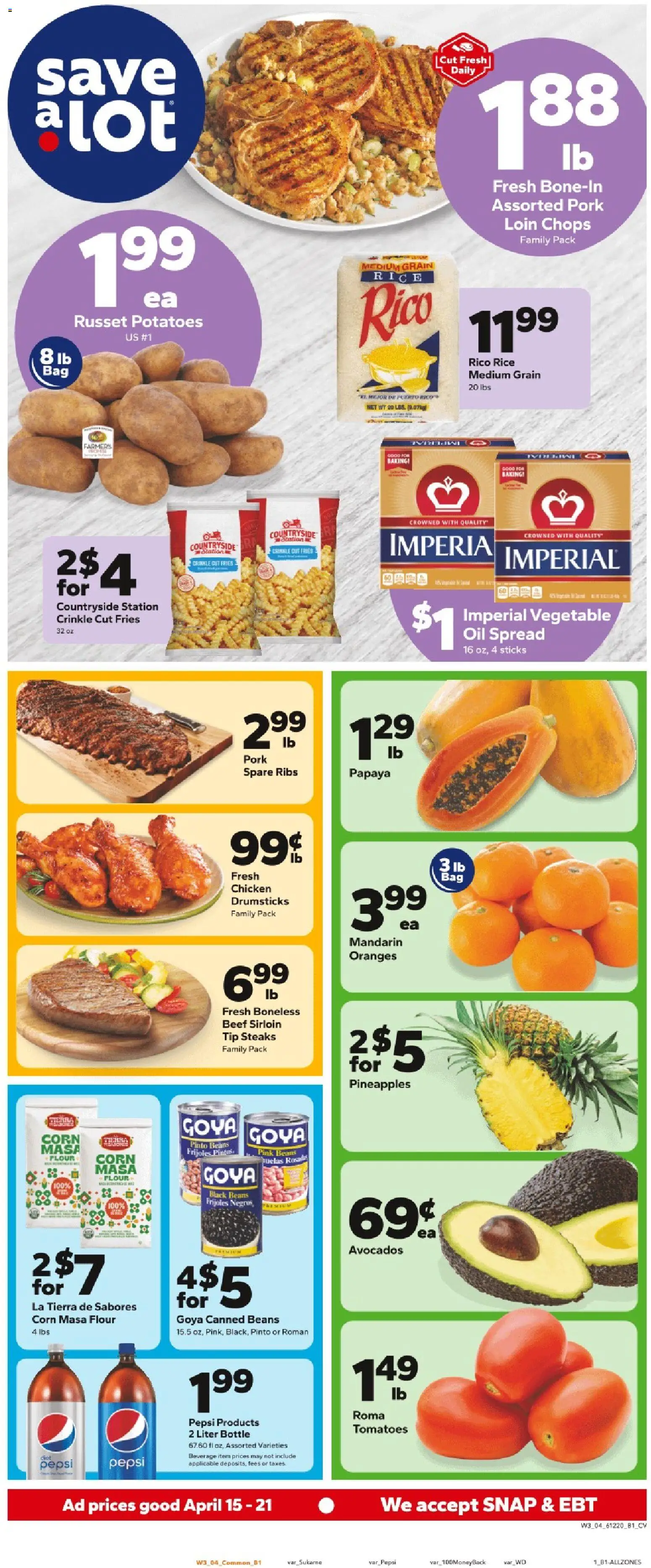 Ad Preview of Save a Lot Save a Lot Weekly Ad from 04/15/2026