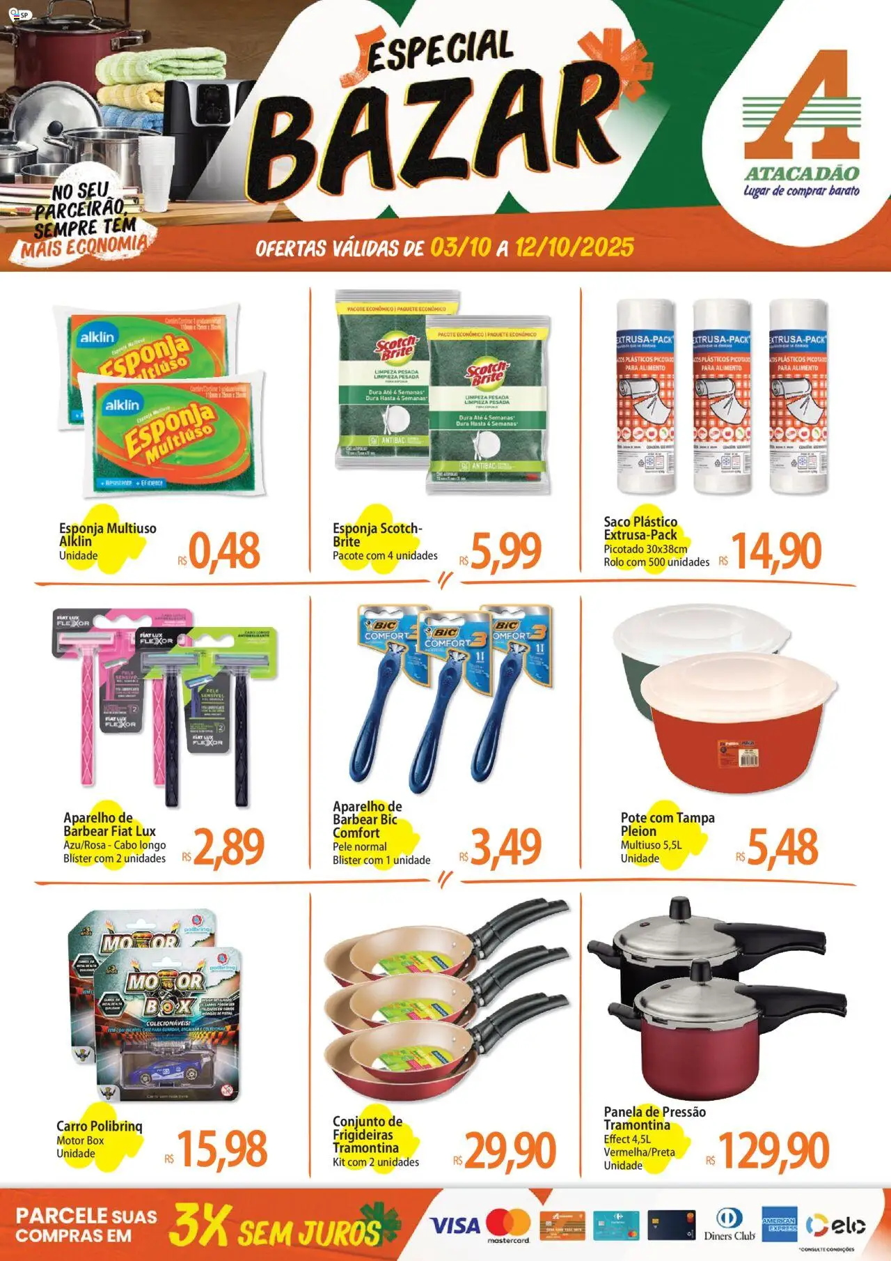 Pré-Visualização do folheto "Ofertas - SP" da loja Atacadão válido a partir de 03/10/2025