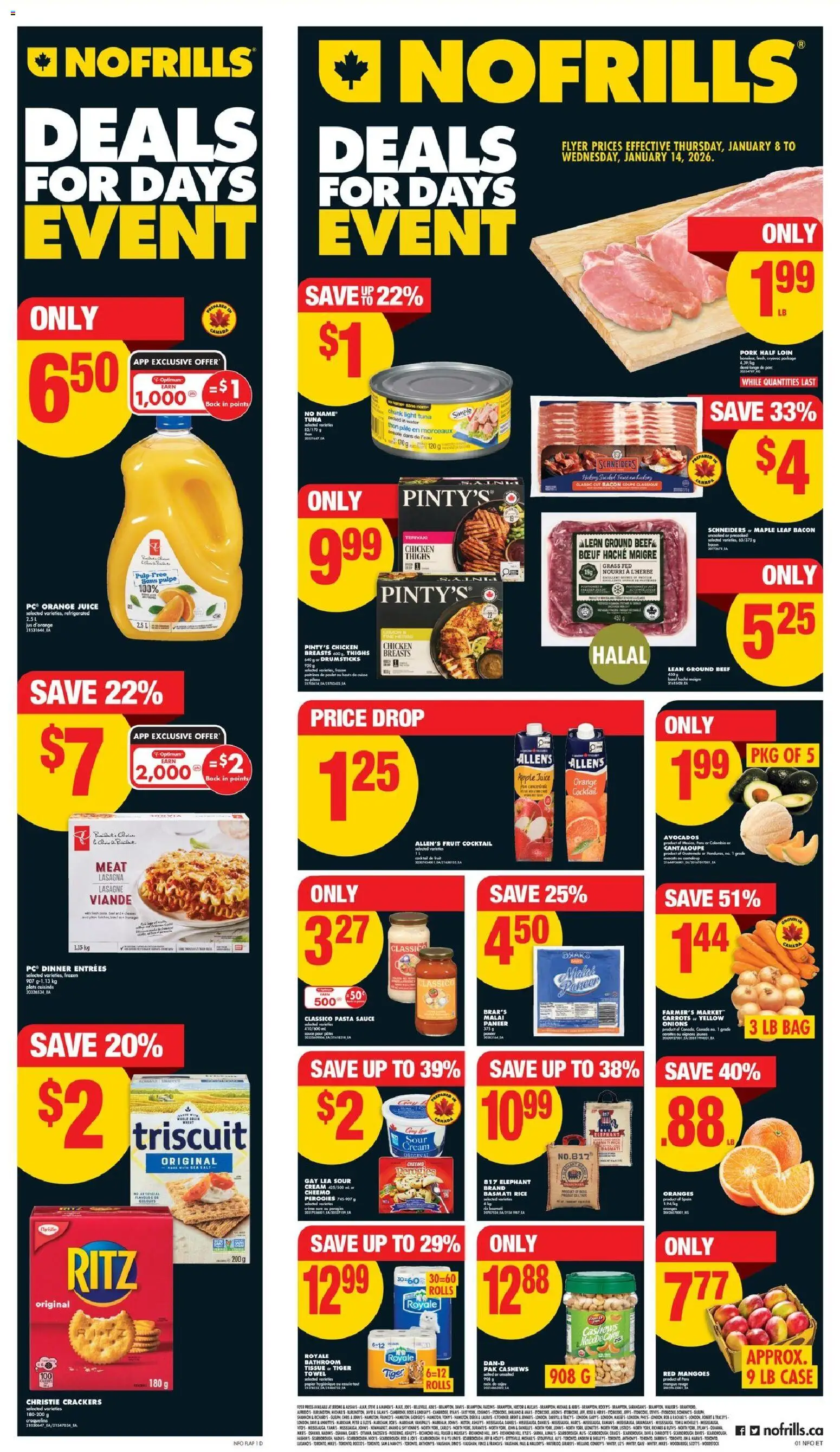 Preview of leaflet Weekly flyer / circulaire from shop No Frills is valid from Jan 08, 2026