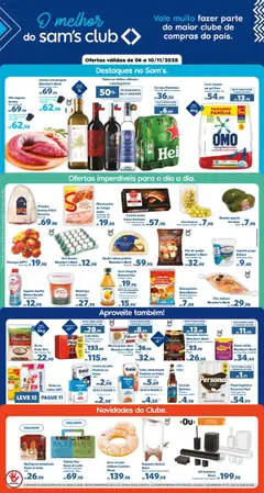 Pré-Visualização do folheto "Ofertas Fim de semana" da loja Sam's Club válido a partir de 06/11/2025