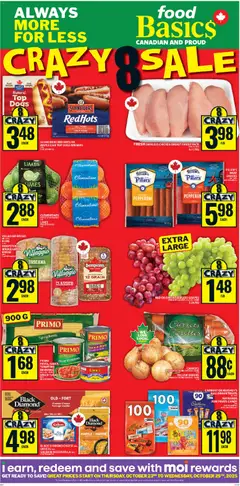 Un aperçu du dépliant Weekly flyer / circulaire du magasin Food Basics est valide à partir 23 oct. 2025