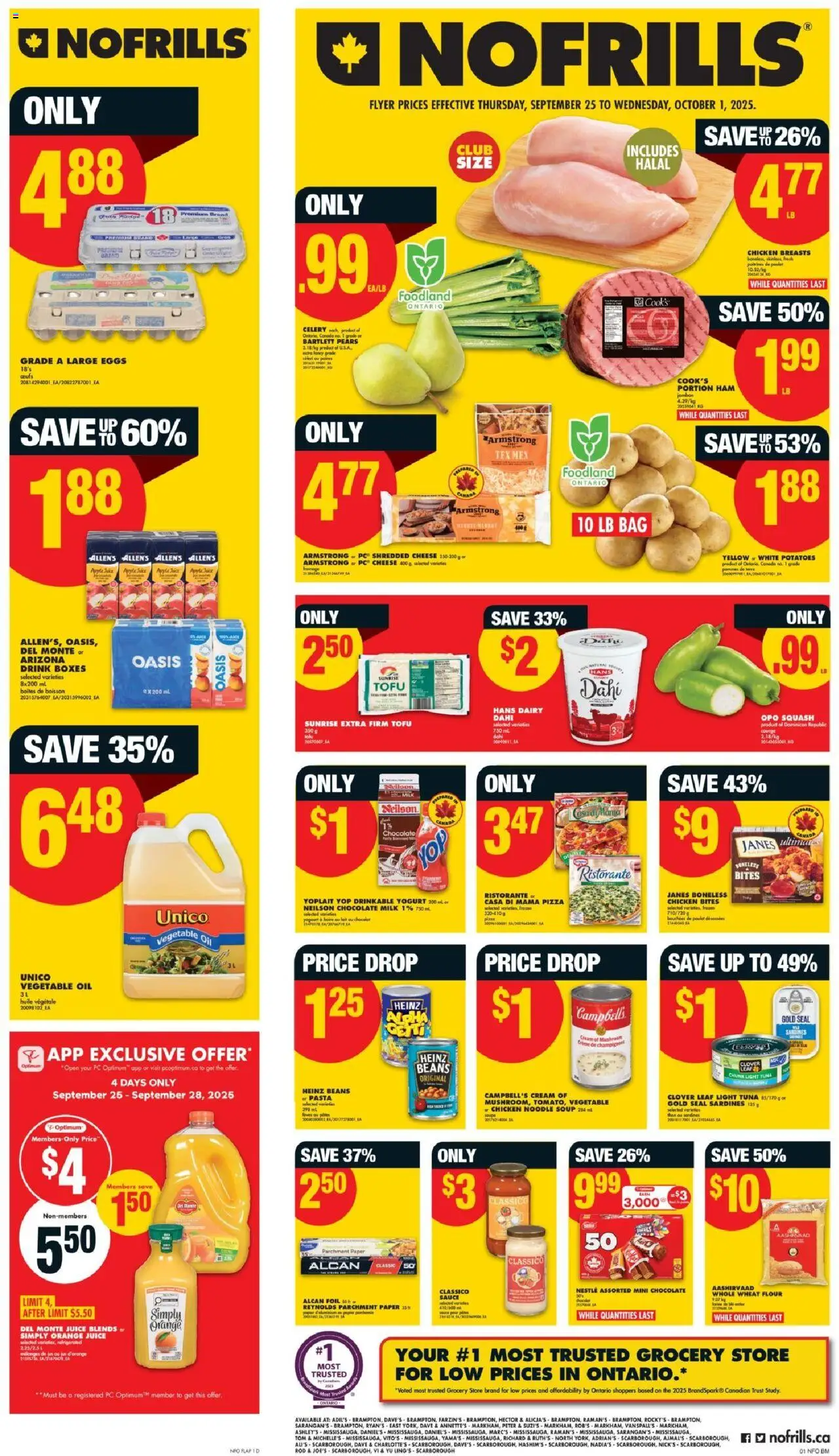 No Frills flyer valid from Sep 25, 2025 - page number 1