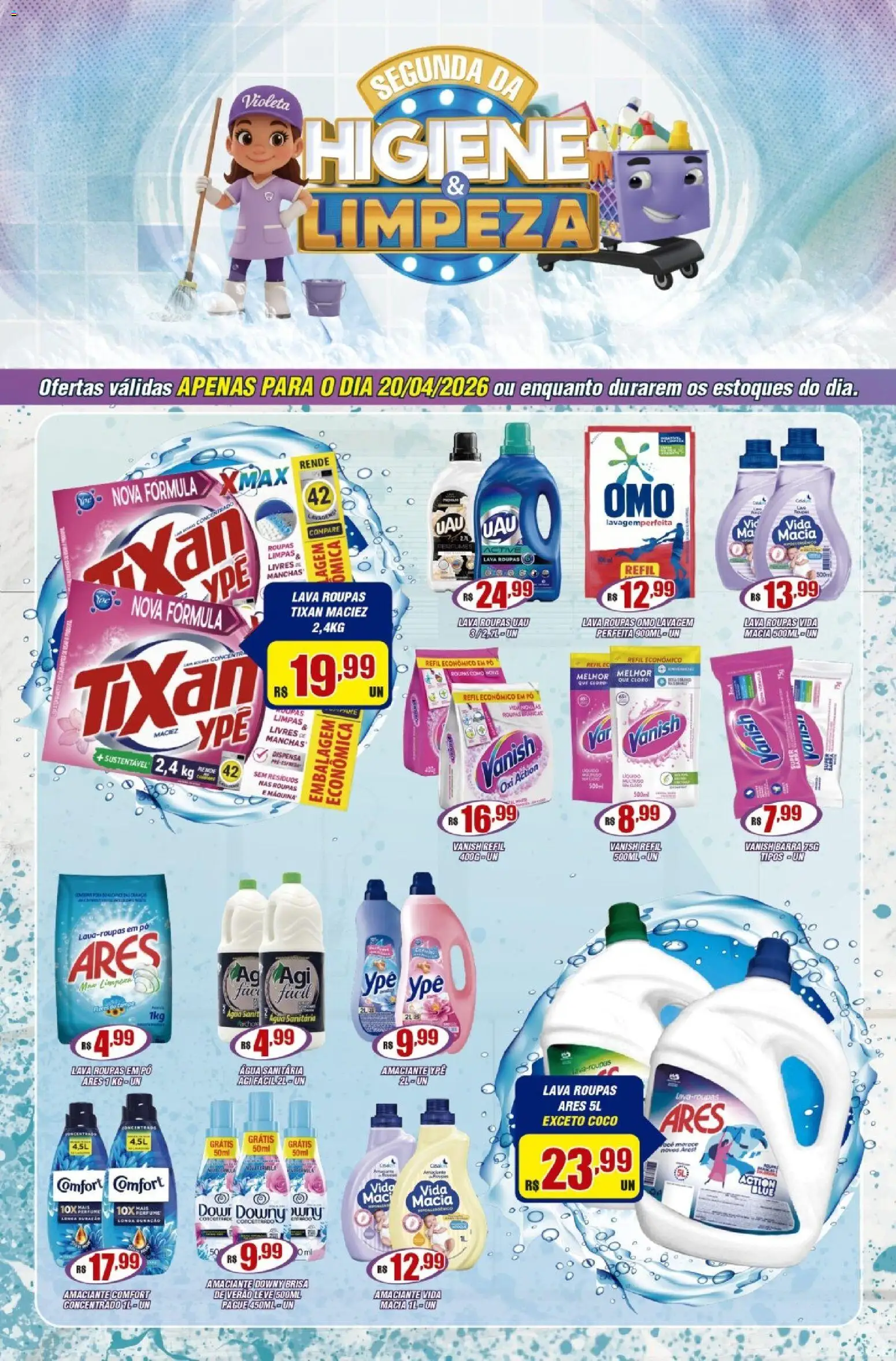 Pré-Visualização do folheto "Violeta Supermercados - Ofertas da semana" da loja Violeta Supermercados válido a partir de 20/04/2026