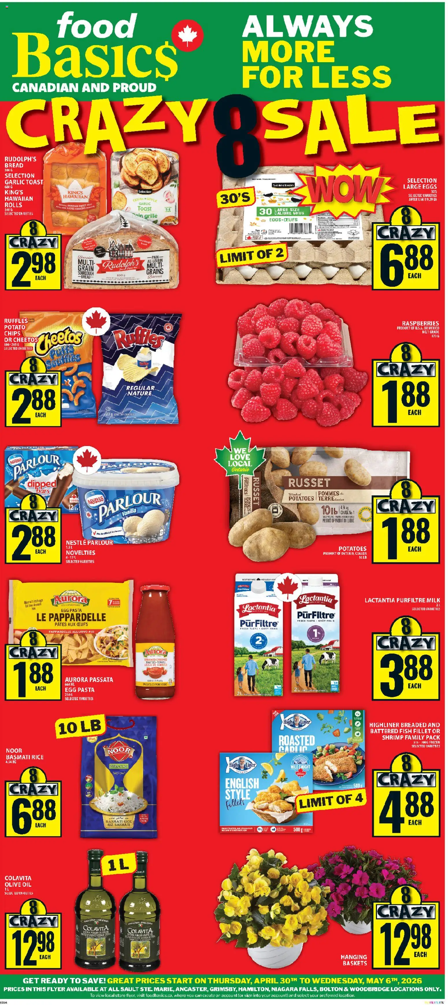 Preview of leaflet Food Basics weekly flyer - Ancaster from shop Food Basics is valid from Apr 30, 2026