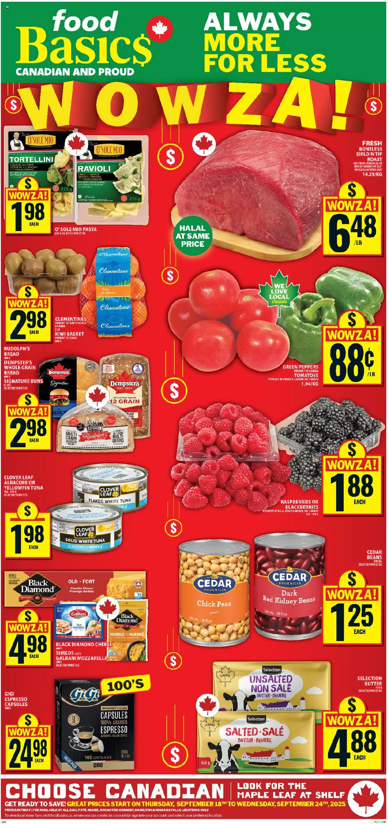 Food Basics flyer valid from Sep 18, 2025 - page number 1