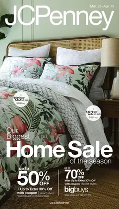 Ad Preview of JCPenney JCPenney Our Biggest Home Sale of the Season from 03/23/2026