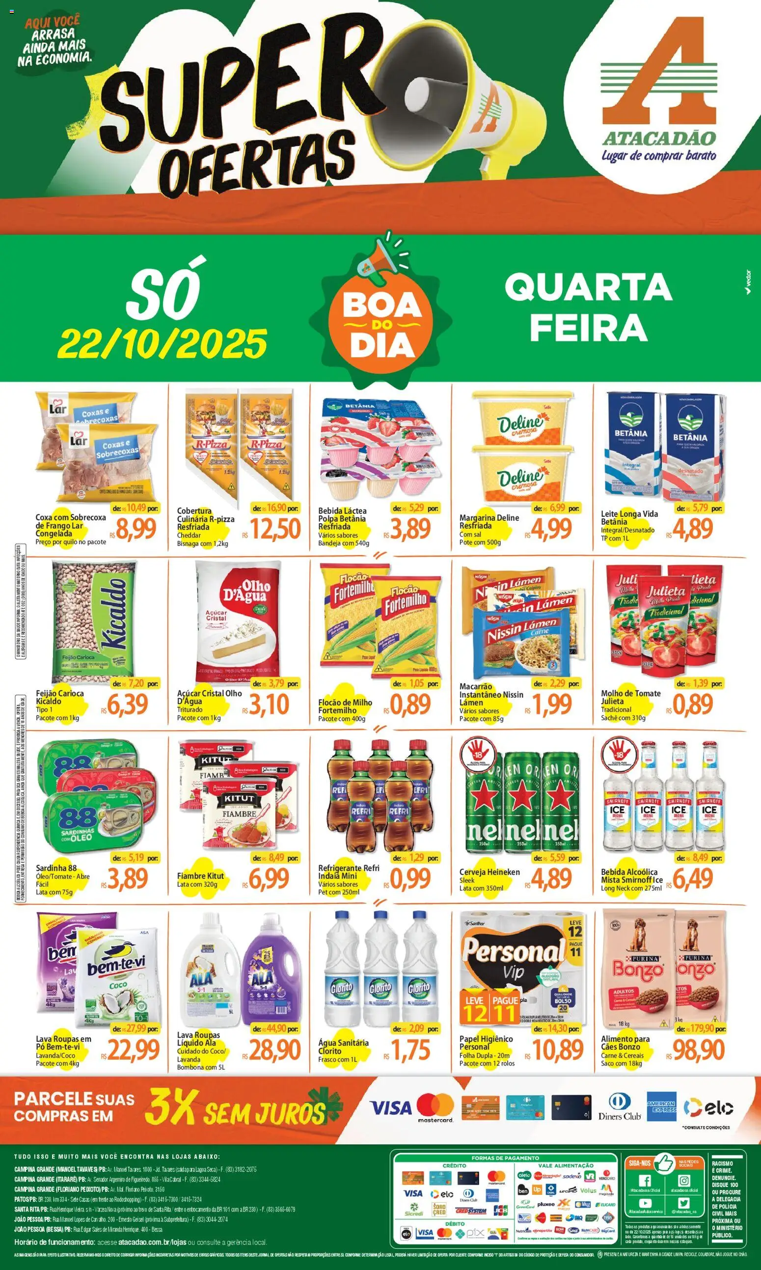 Atacadão folheto "Ofertas - PB" válido a partir de 22/10/2025 - número de página 1