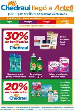 Vista previa las ofertas de la tienda Arteli - Arteli folleto MiChedraui desde el 27/02/2026 